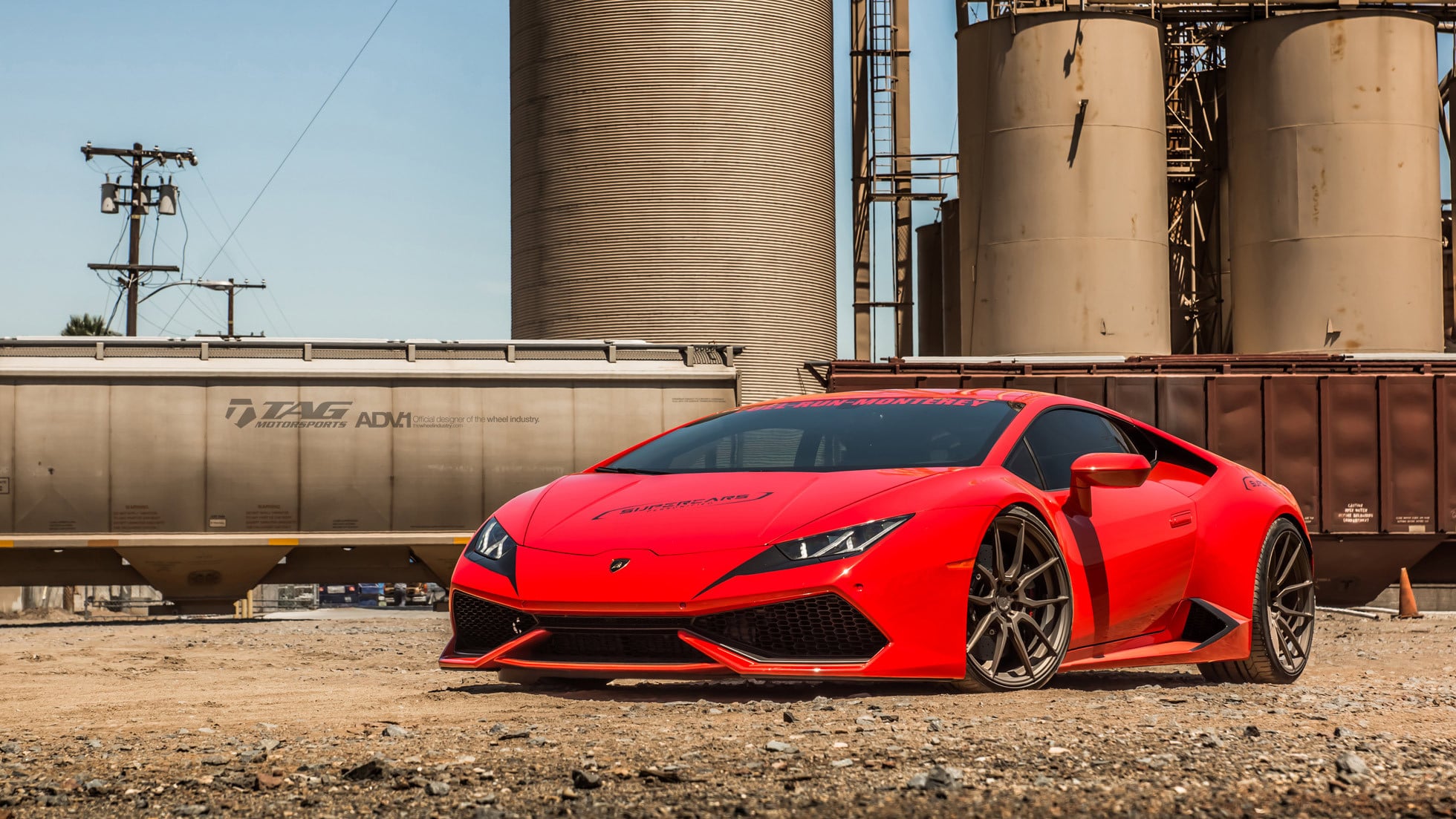 Devilish Lamborghini Huracan on Industrial Scenery - Photo by ADV.1