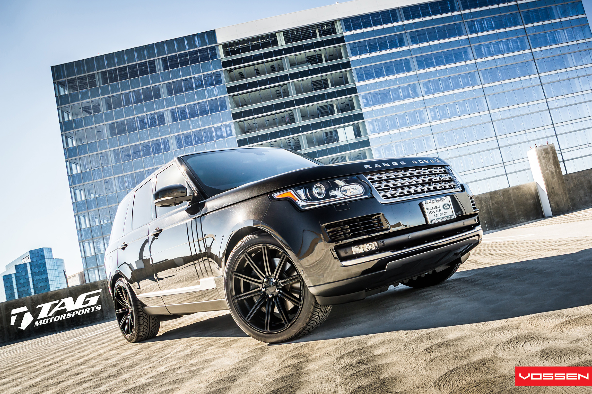 Black Land Rover Range Rover with Chrome Grille - Photo by Vossen