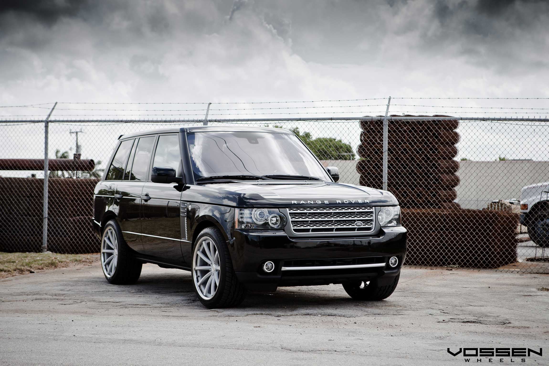 Black Land Rover Range Rover with Custom Chrome Grille - Photo by Vossen