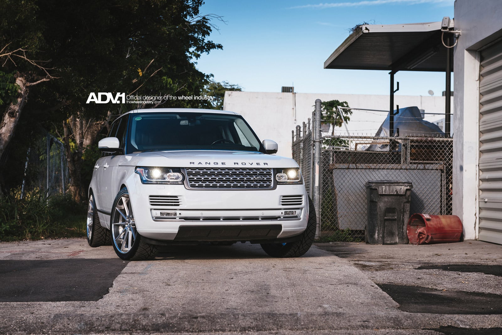 White Range Rover with Custom Front Bumper - Photo by ADV.1