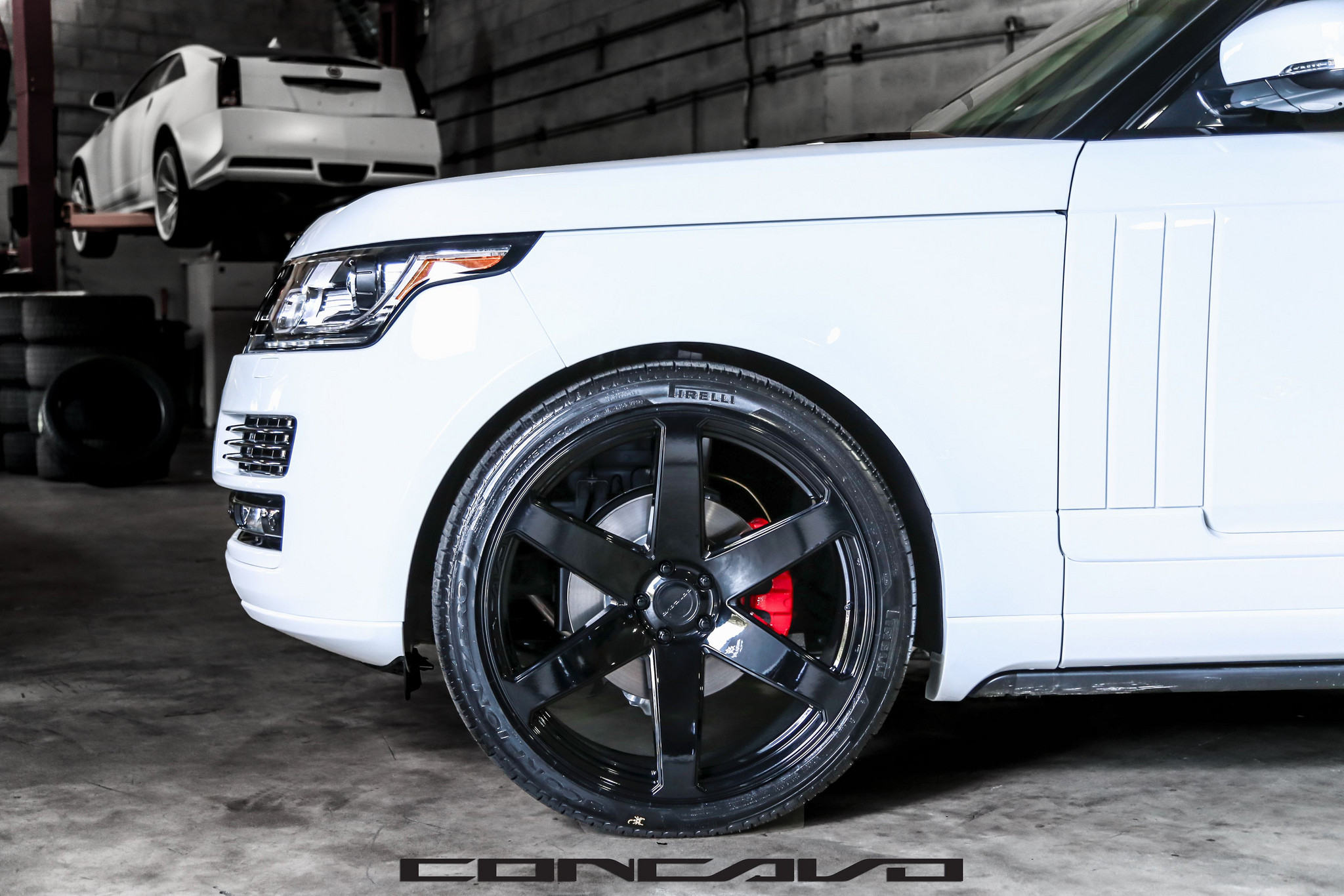 Classy White Range Rover put on Black ADV1 Custom Wheels | CARiD.com ...