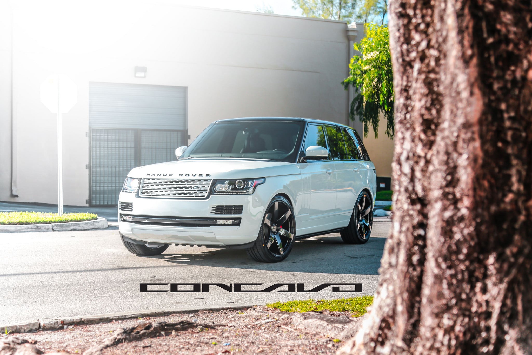 White Range Rover with Custom Painted Bumper Guard - Photo by ADV.1