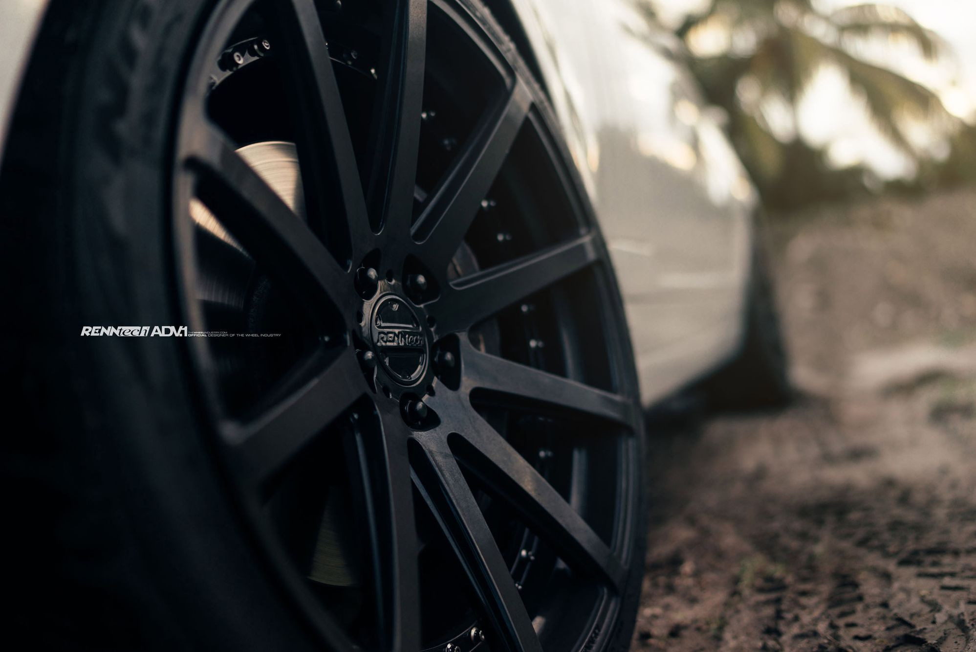 Custom Matte Black ADV1 Rims on White Range Rover - Photo by ADV.1