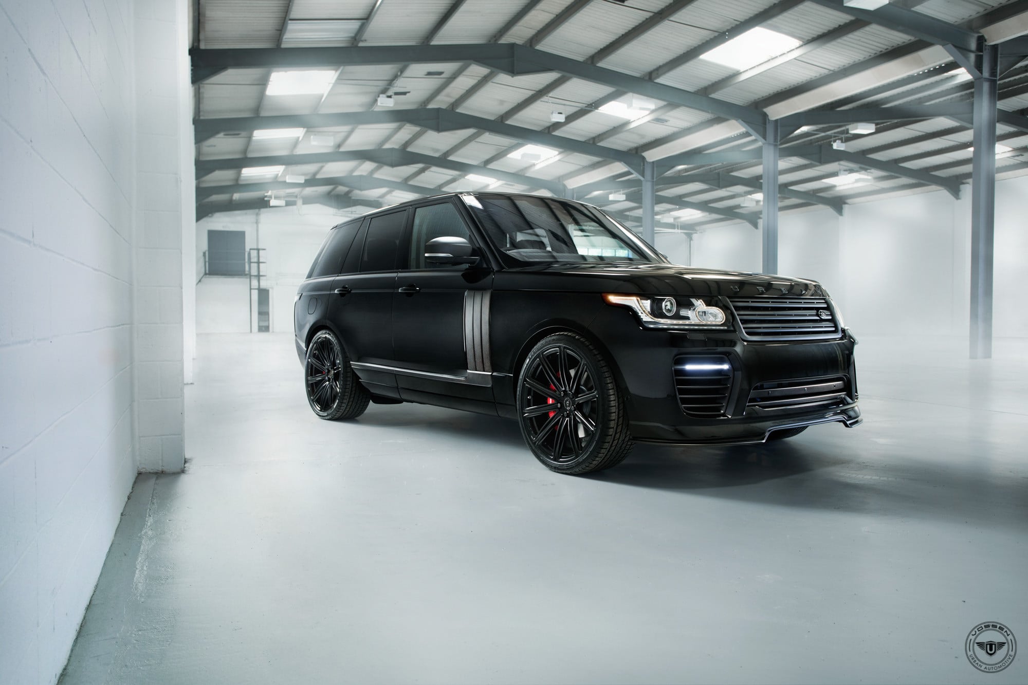 Sinister Look: Gloss Black Forged UV-2 Vossen Rims on All Black Range ...