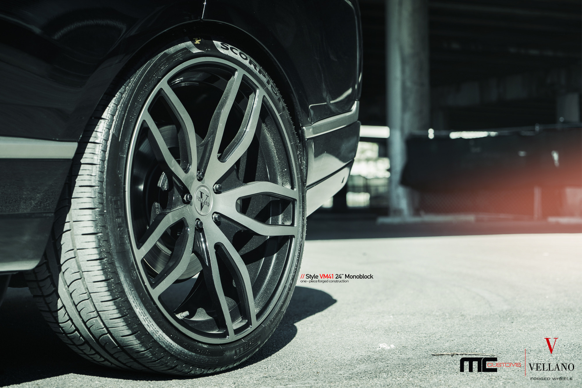 Scorpion Pirelli Tires on Black Range Rover - Photo by Vellano
