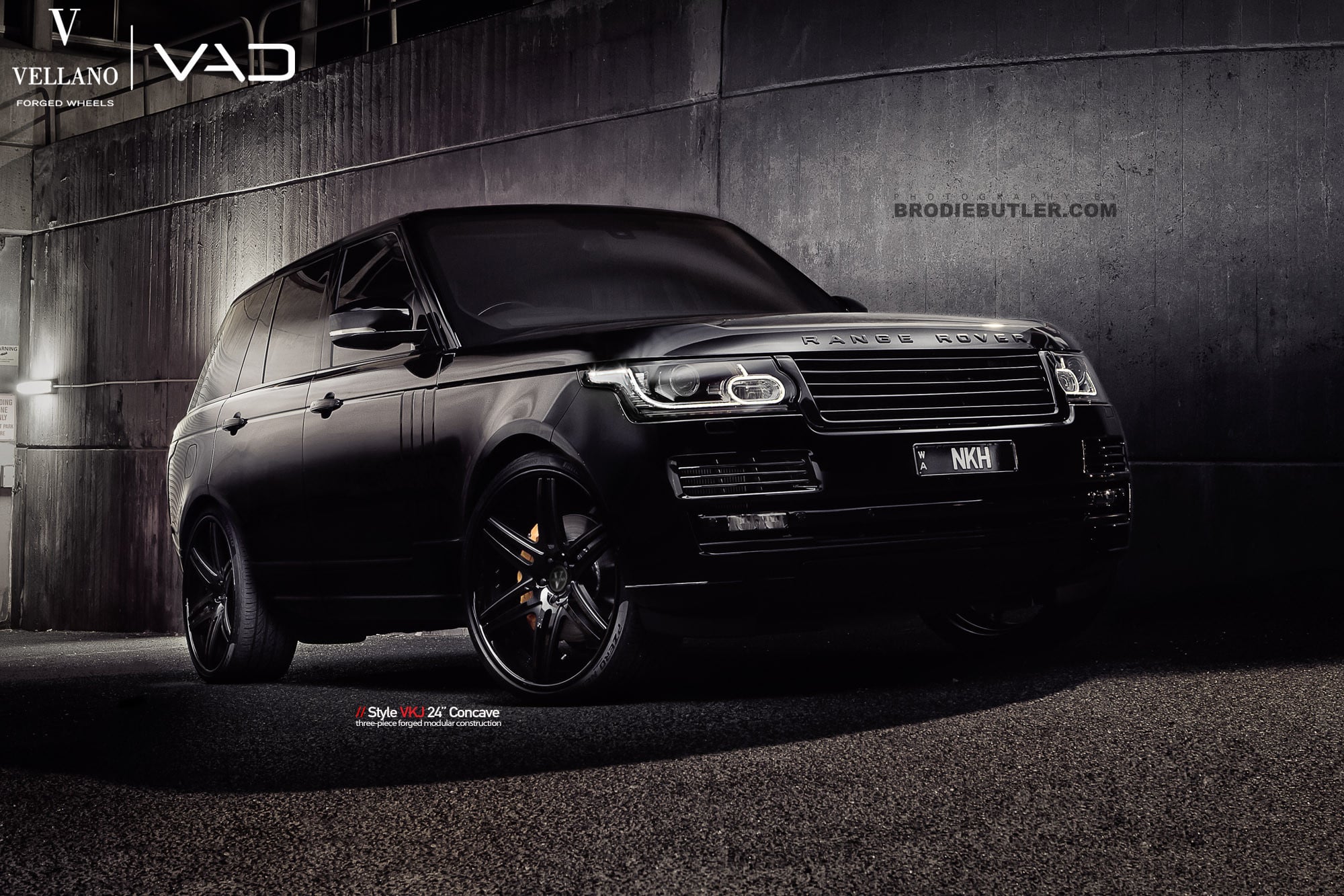 Black Range Rover with Custom Billet Grille - Photo by Vellano