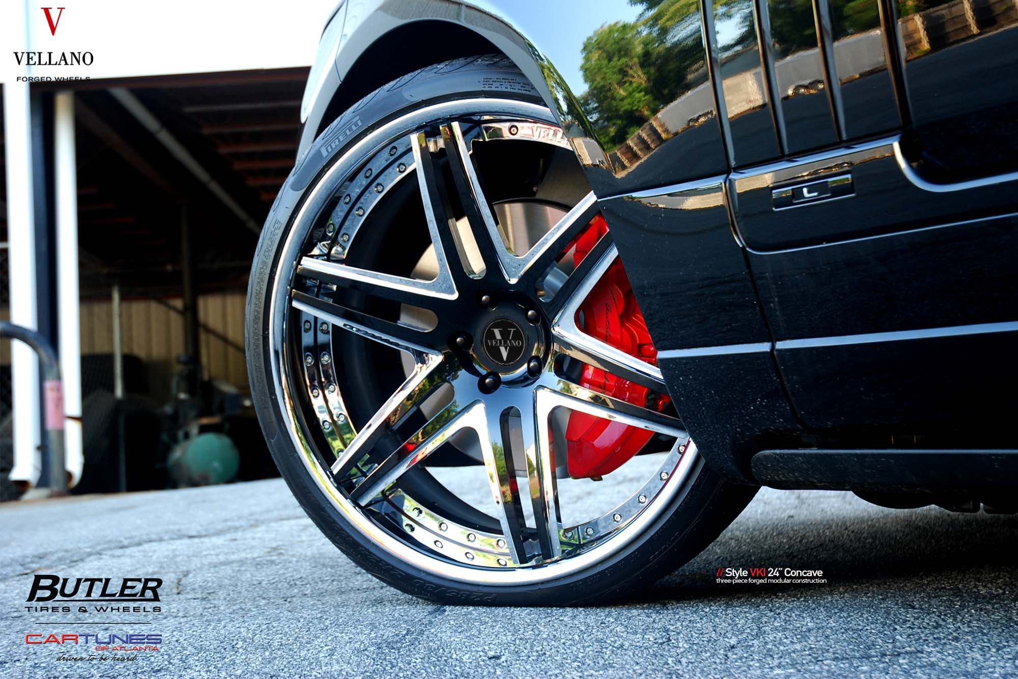 Black Range Rover with 24 Inch Vellano Wheels - Photo by Vellano