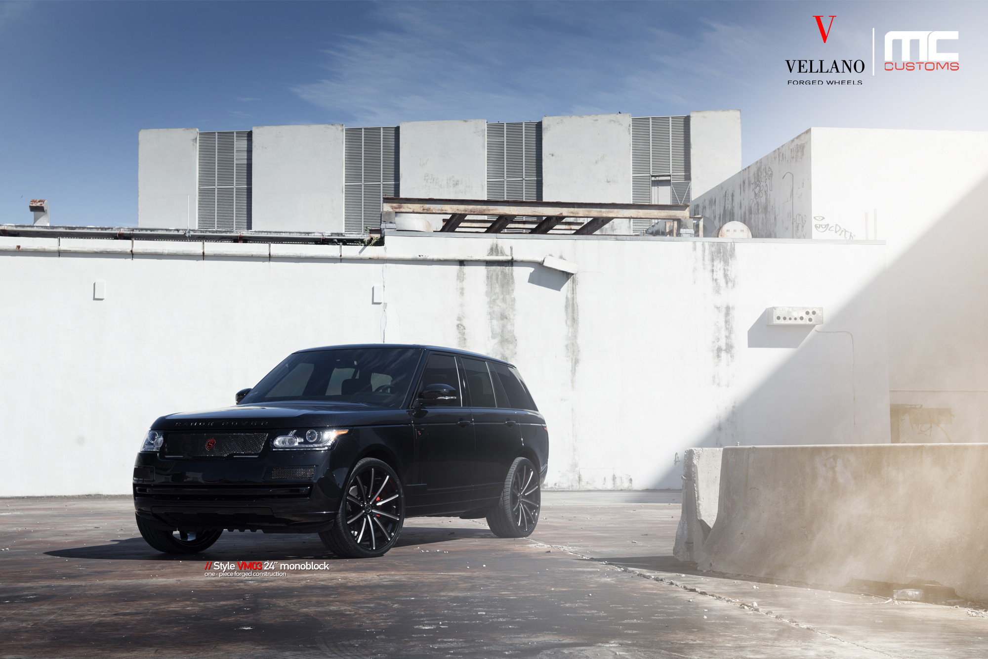VM03 Vellano Rims on Black Range Rover - Photo by Vellano
