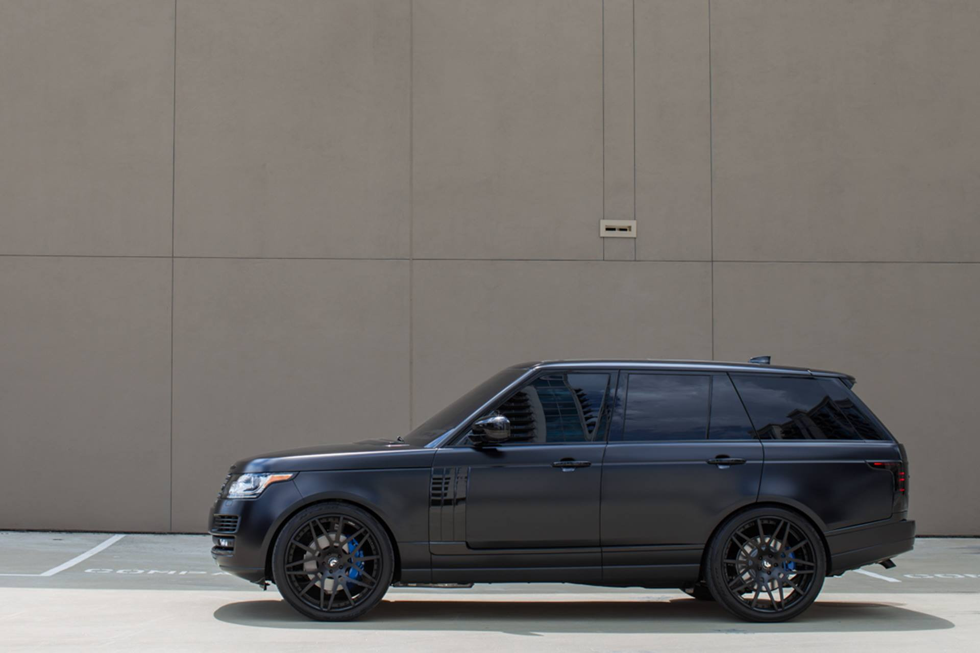 Custom Black Matte Range Rover Side Skirts - Photo by Forgiato