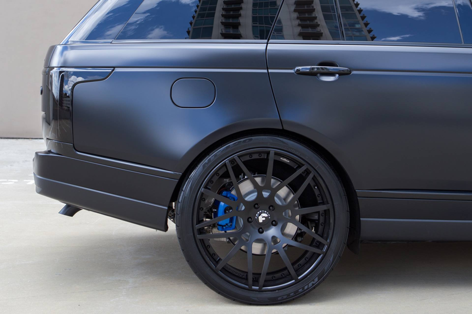 Black Matte Range Rover with Nitto Tires - Photo by Forgiato