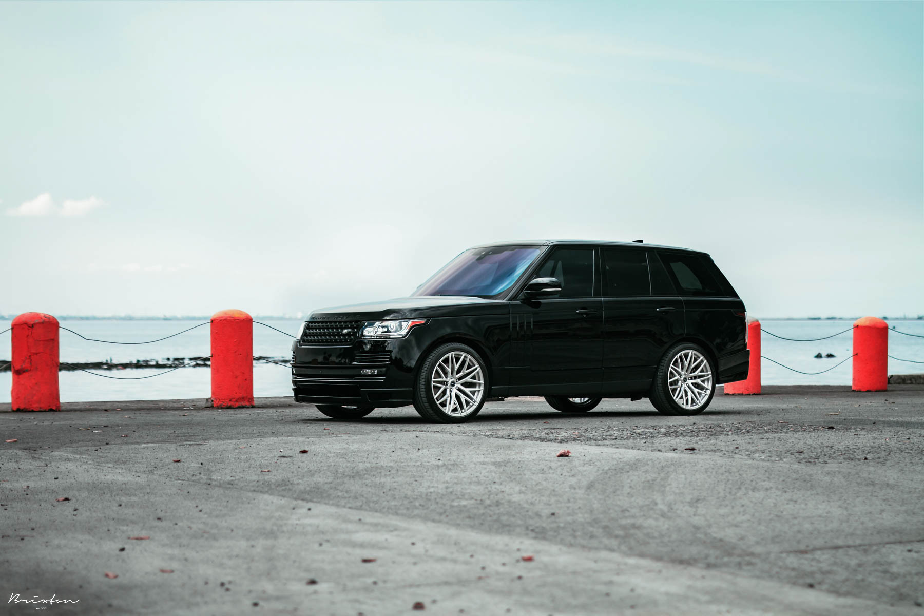 Custom Black Range Rover Side Skirts - Photo by Brixton Forged Wheels