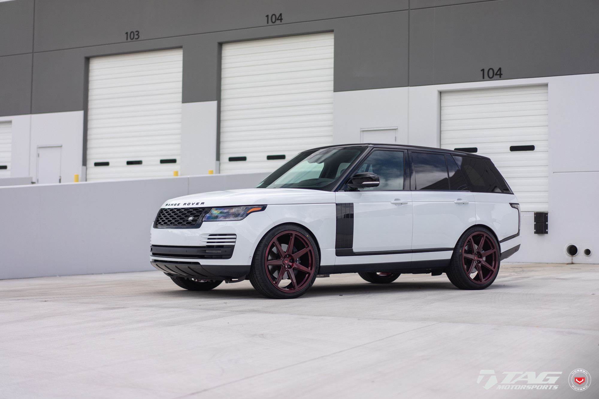 Custom White Land Rover Range Rover Side Skirts - Photo by Vossen