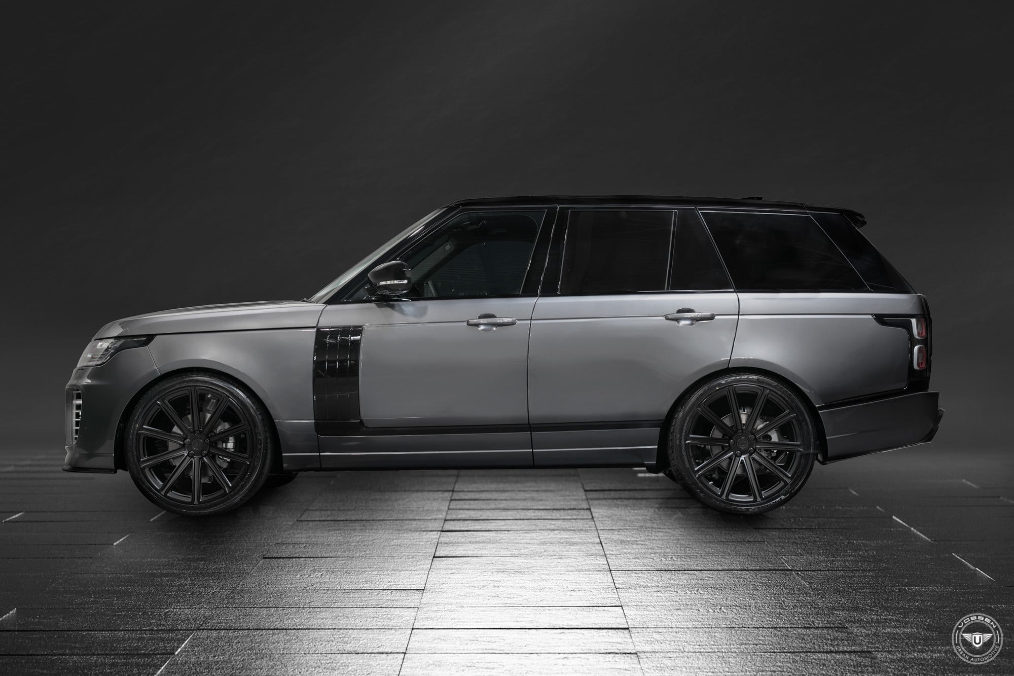 Gray Range Rover Boasting Smoked and Black Body Elements and Custom ...