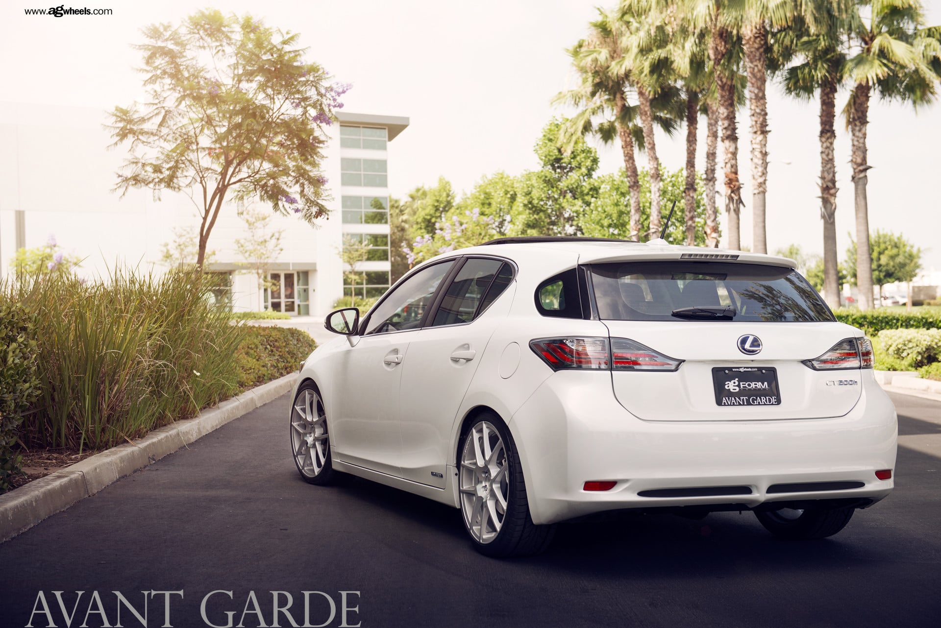 Custom White Lexus CT Roofline Spoiler - Photo by Avant Garde Wheels
