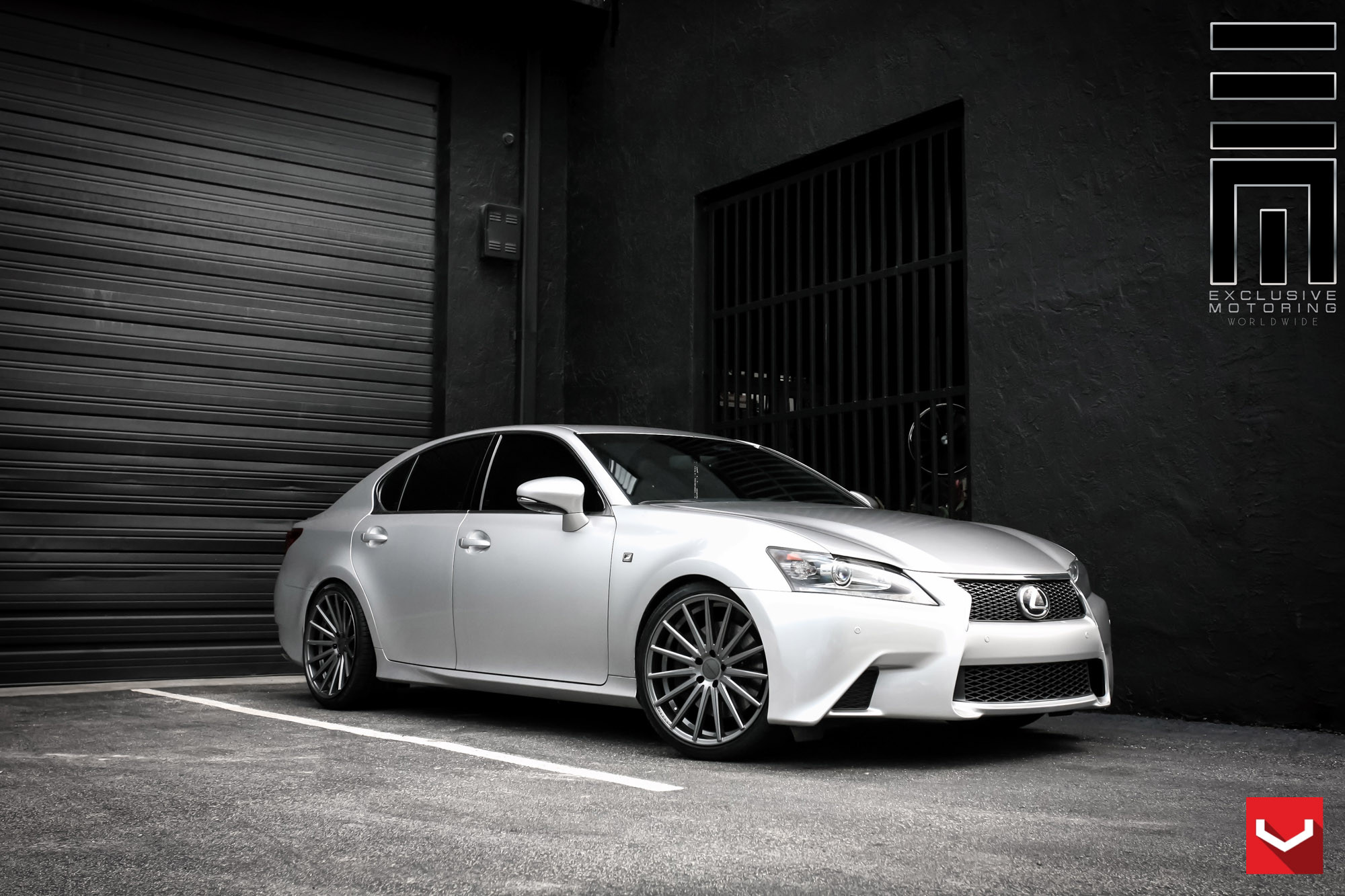 Custom LED Headlights on Lexus GS - Photo by Vossen