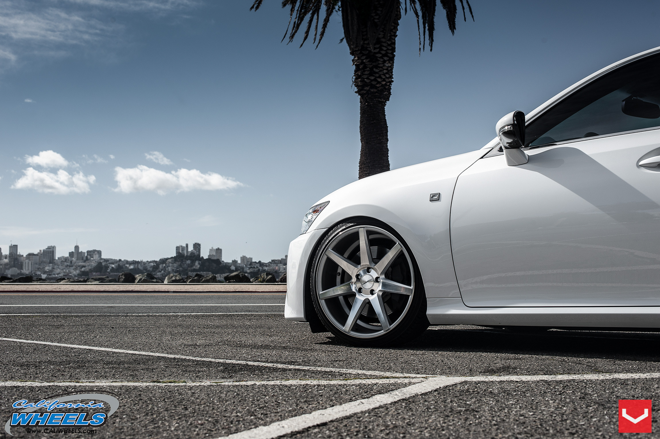 Lexus GS on Chrome CV Vossen Wheels - Photo by Vossen