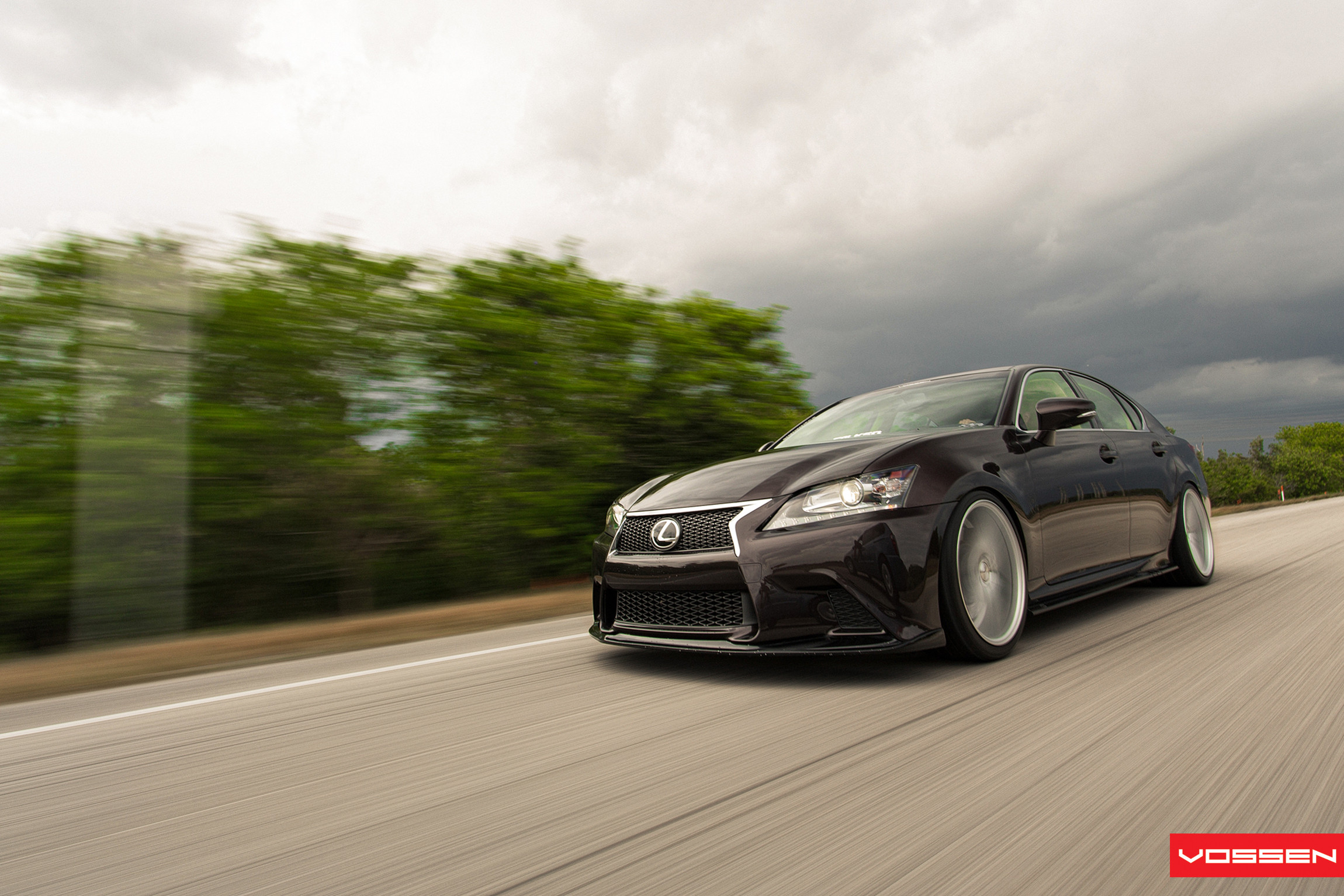 Chrome Vossen Wheels on Brown Lexus GS - Photo by Vossen