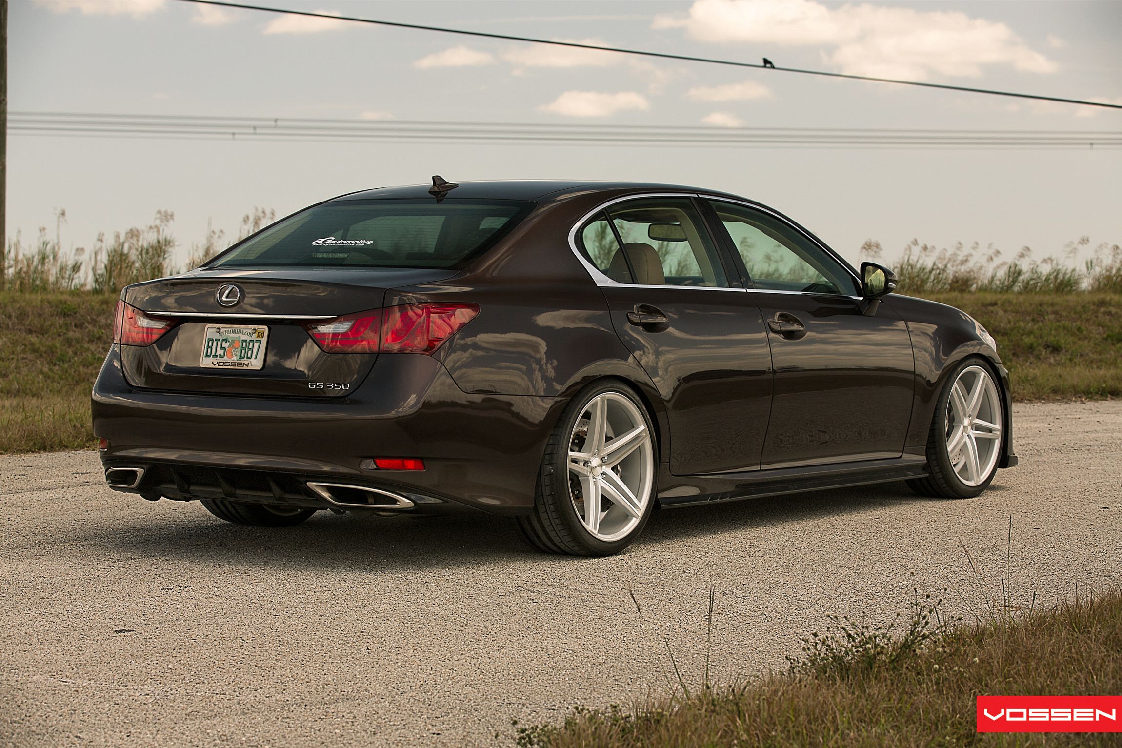 Custom Brown Lexus GS 350 Rear Diffuser - Photo by Vossen