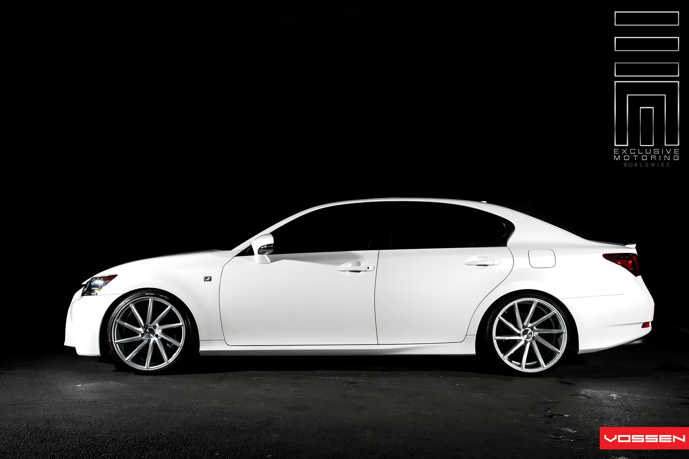 Custom White Lexus GS with CVT Vossen Rims - Photo by Vossen