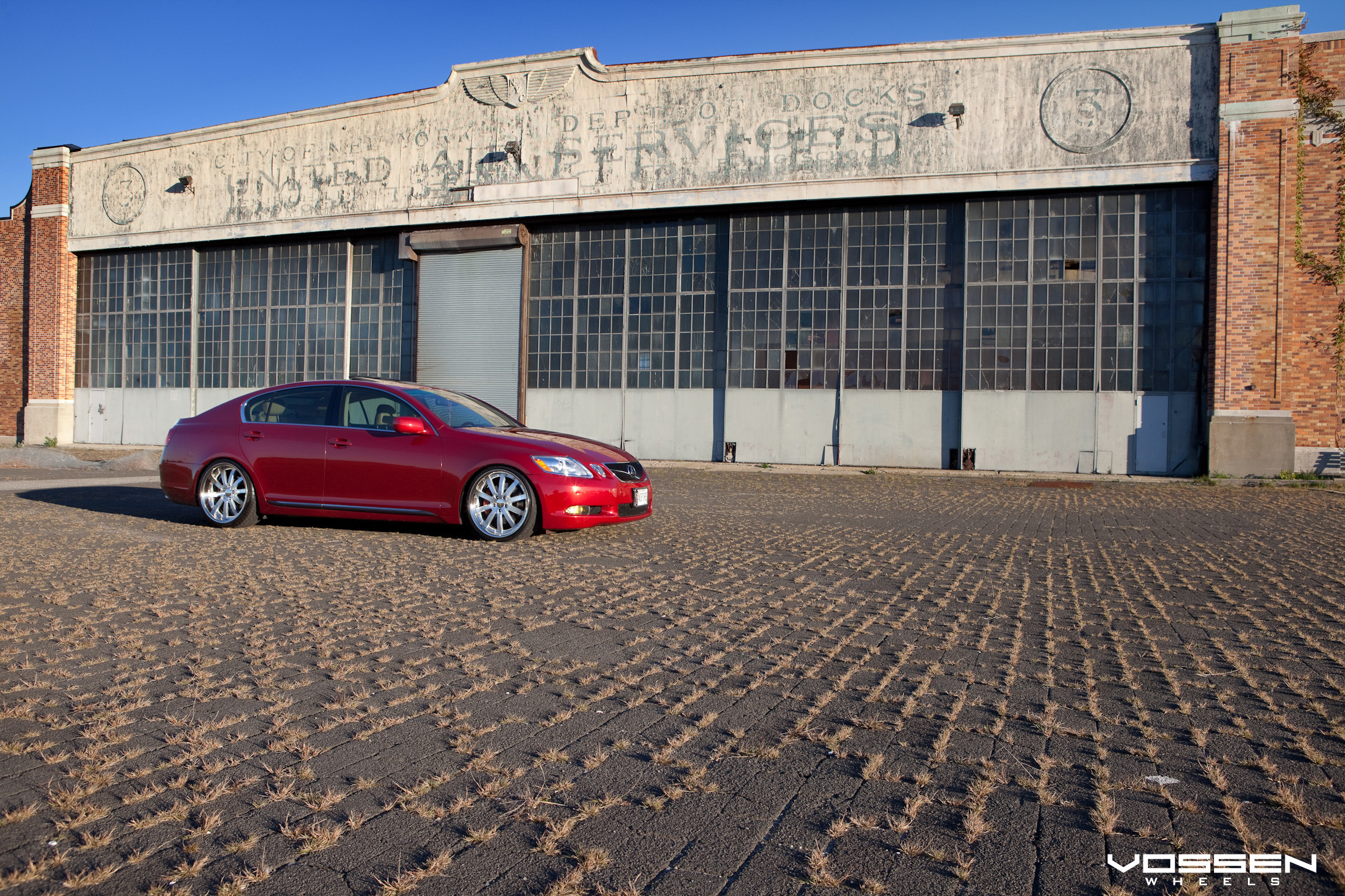 Custom Red Lowered Lexus GS with Vossen Rims - Photo by Vossen