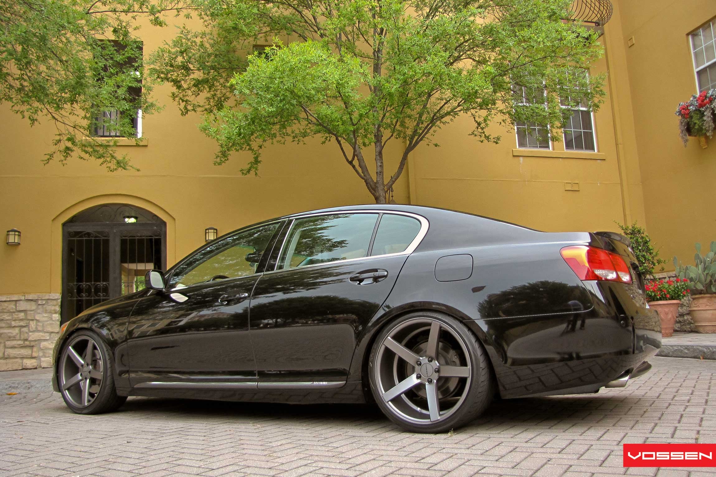 Aftermarket Side Skirts on Black Lexus GS - Photo by Vossen