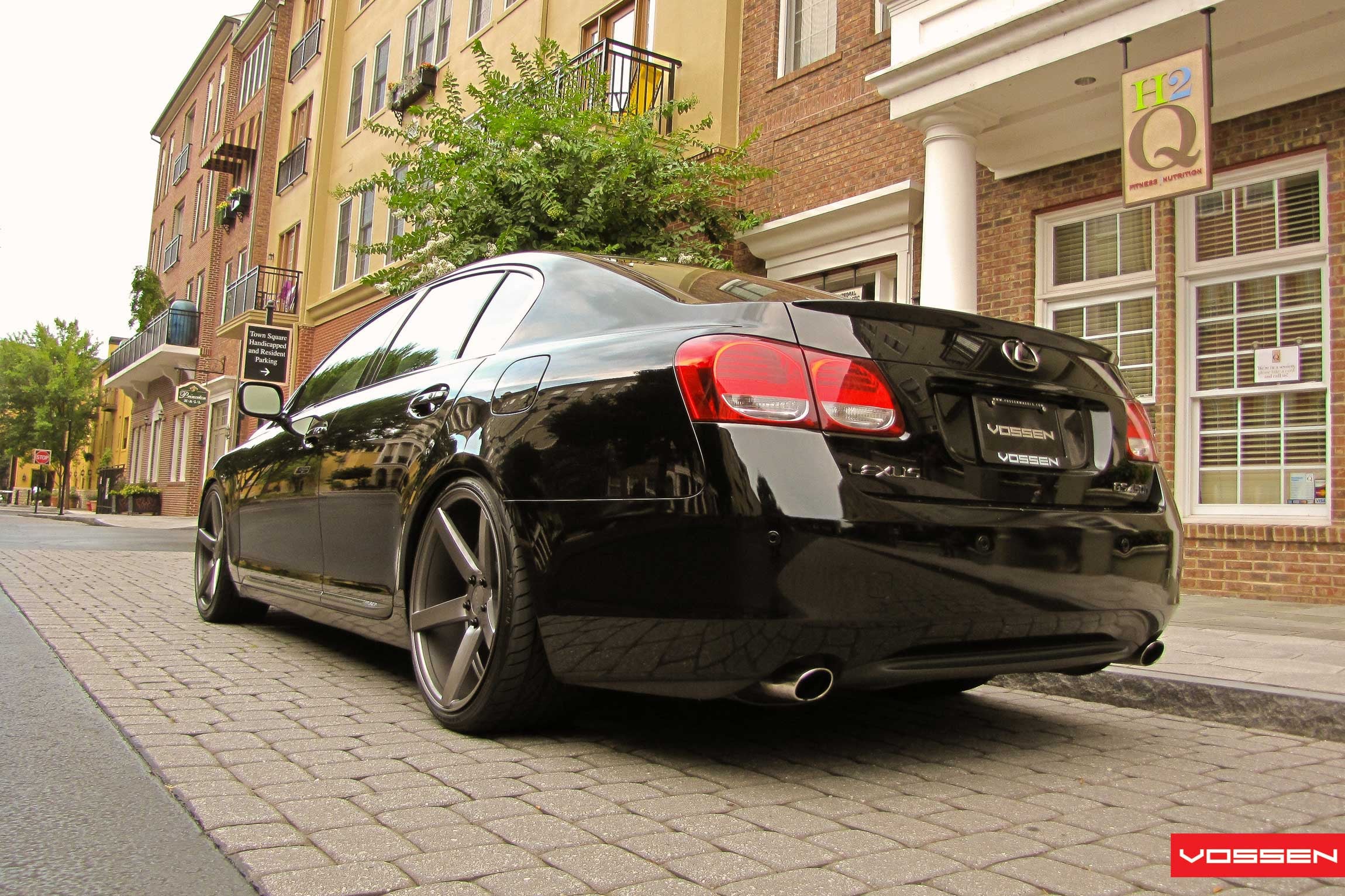 Custom Black Lexus GS 450H Rear Lip Spoiler - Photo by Vossen