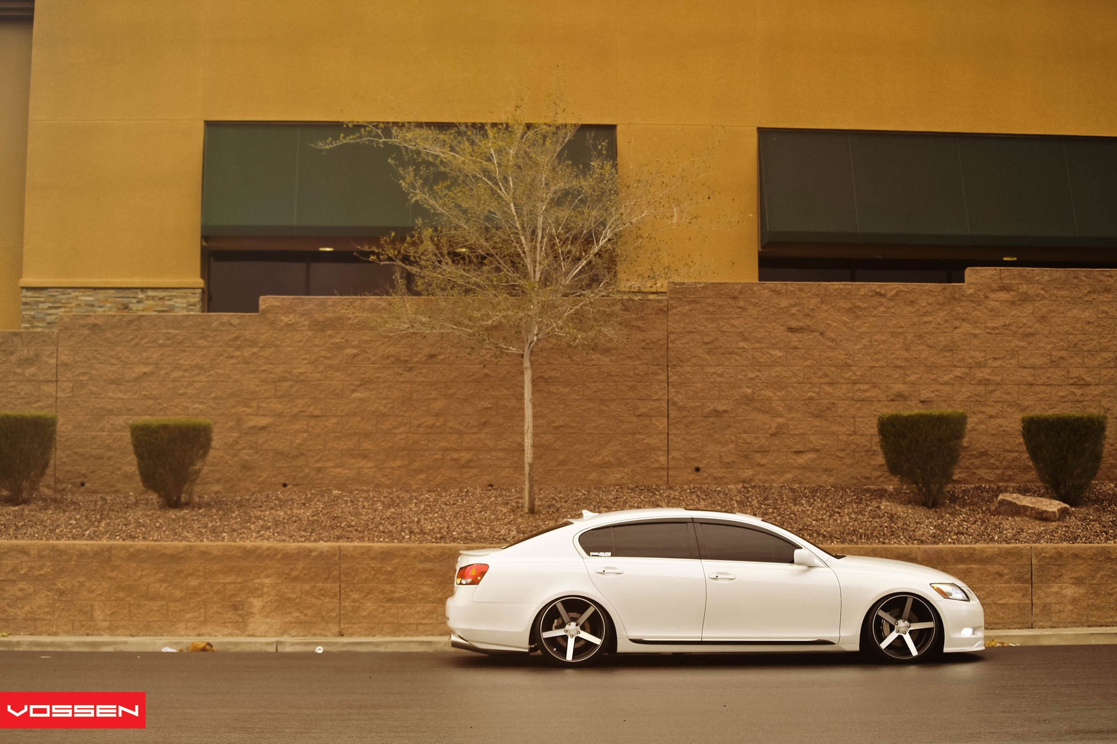 White Lexus GS 350 with Custom Vossen Wheels - Photo by Vossen