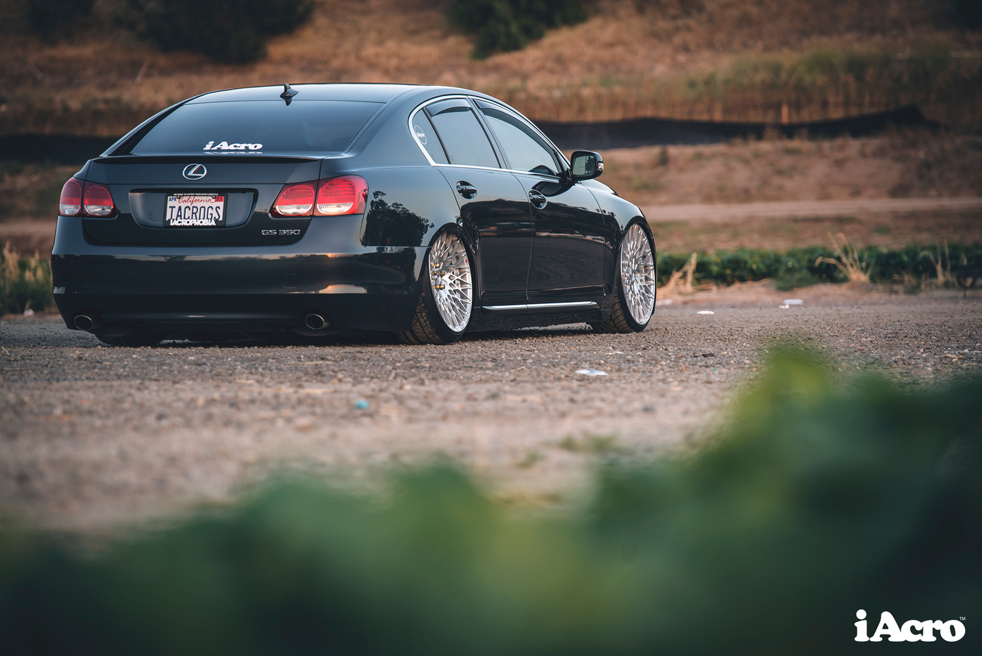 Rear Lip Spoiler on Black Lexus GS 350 - Photo by Avant Garde Wheels