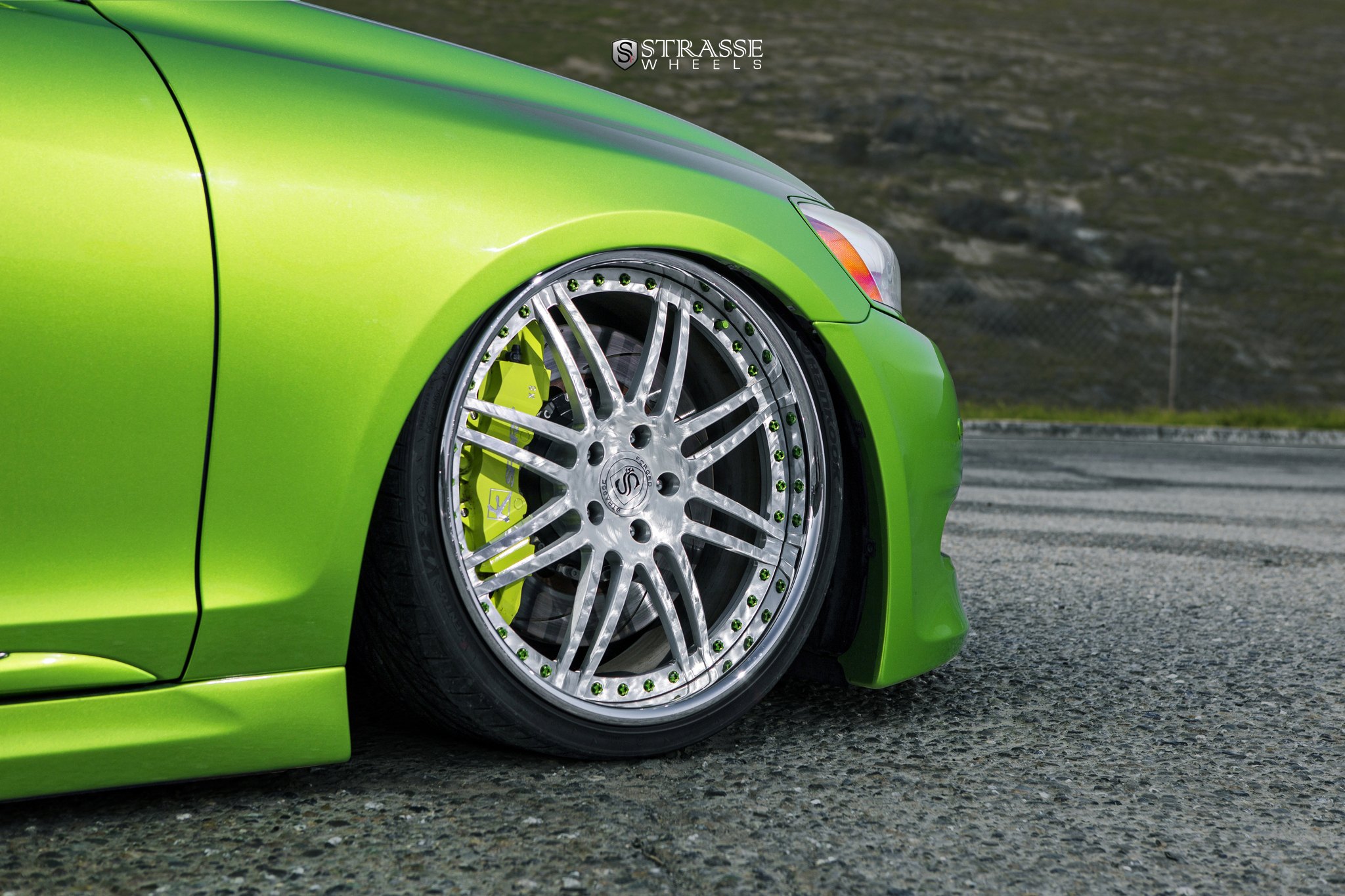 梅*吉様 激レア T3 SLP CUSTOM グリーン Lime Green Lexus GS Stanced Out and Enhanced with