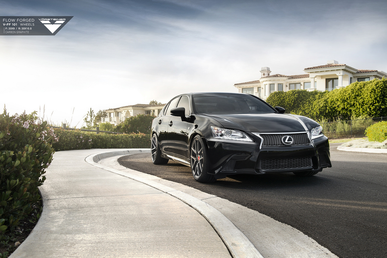 Dark Smoke Headlights on Silver Lexus GS - Photo by VIP Modular Wheels