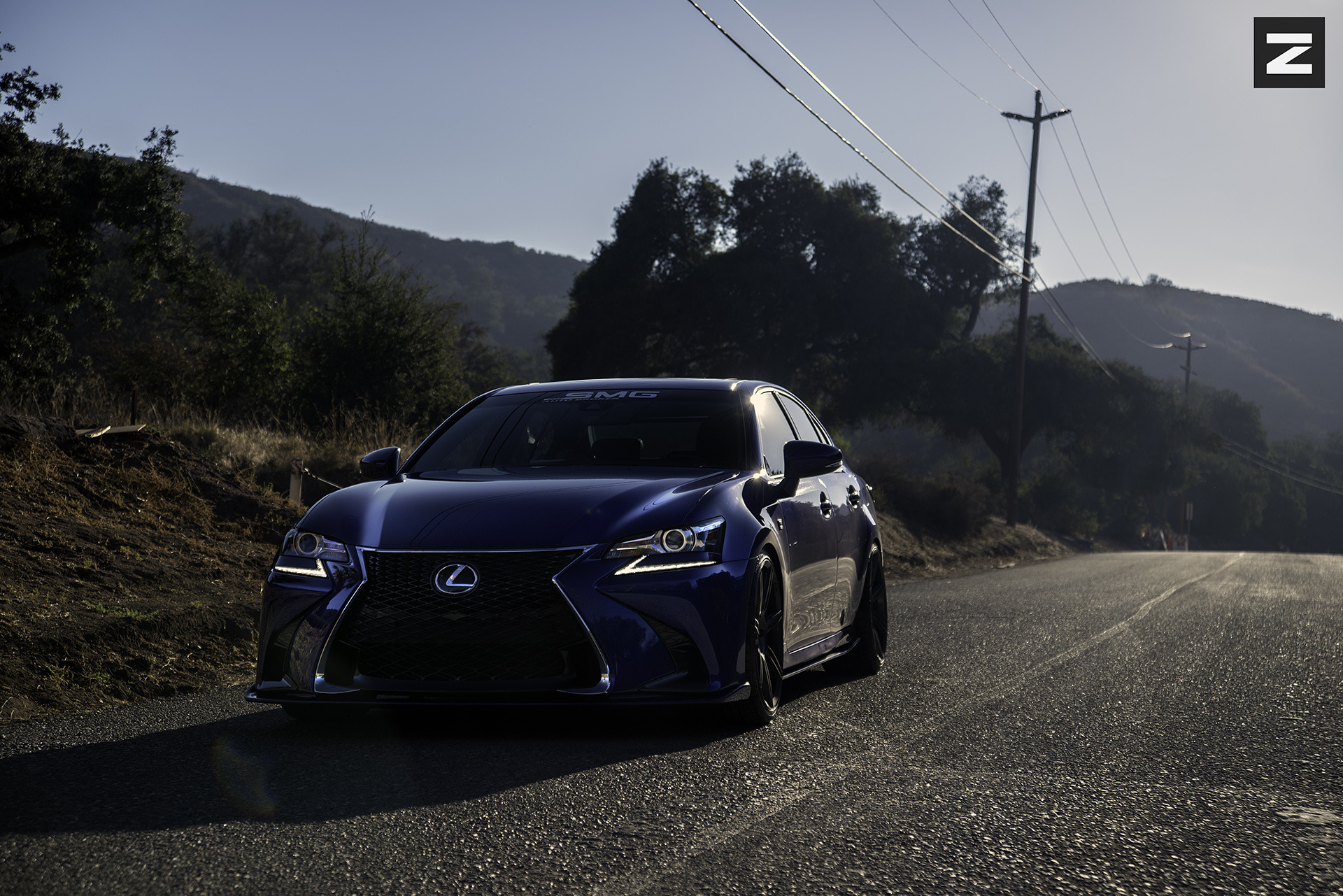 Blue Lexus GS with Custom Front Lip - Photo by Zito Wheels