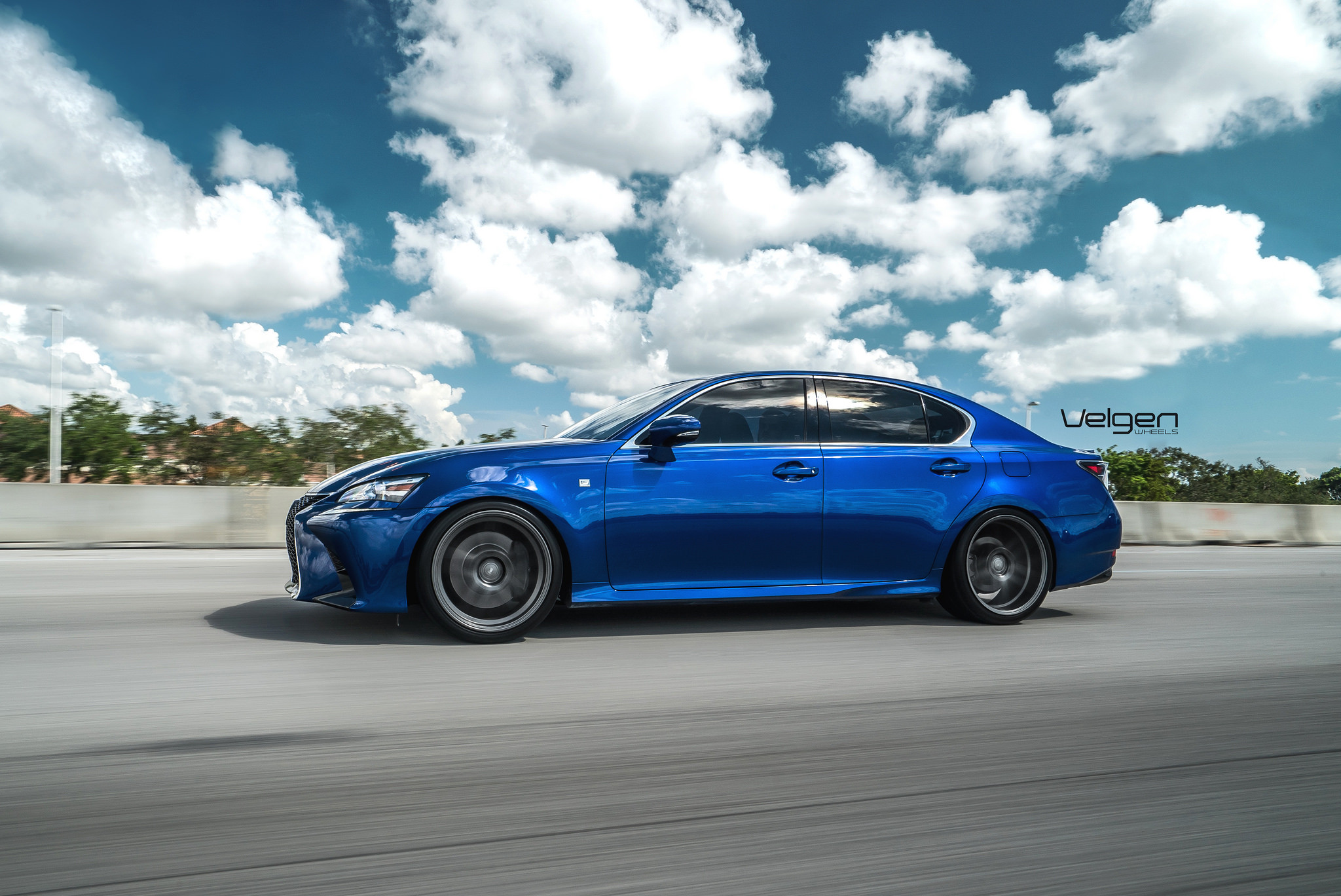 Custom Velgen Wheels on Blue Lexus GS 350 - Photo by Velgen
