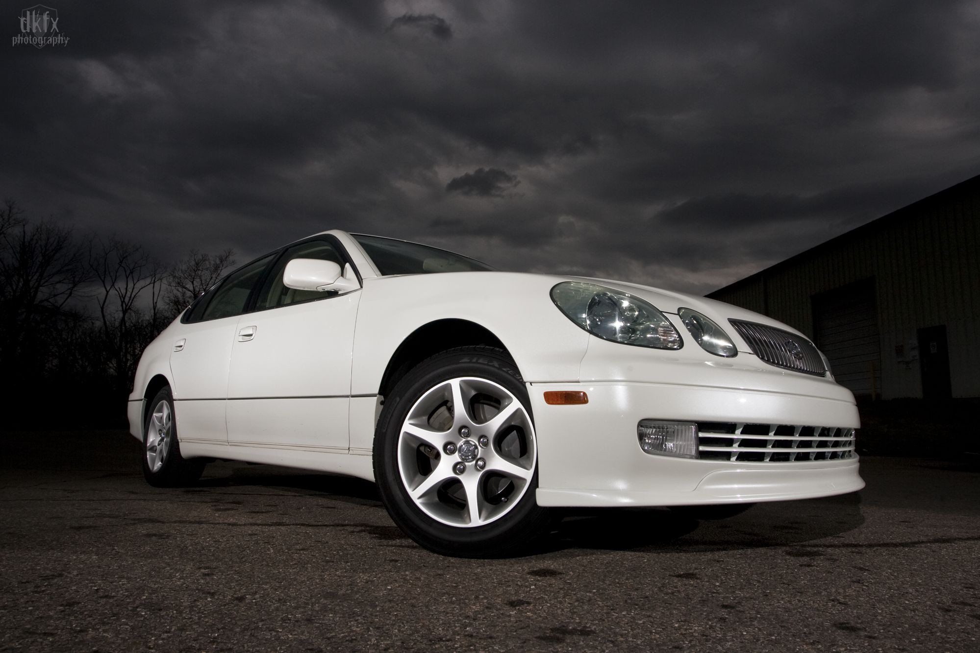 White Lexus GS with Crystal Clear Headlights - Photo by dan kinzie