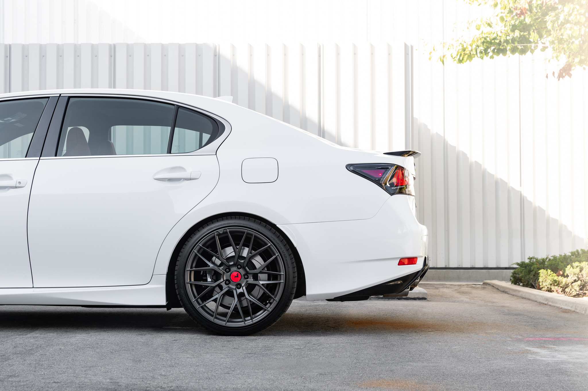 Aftermarket Side Skirts on White Lexus GS F - Photo by Vorsteiner