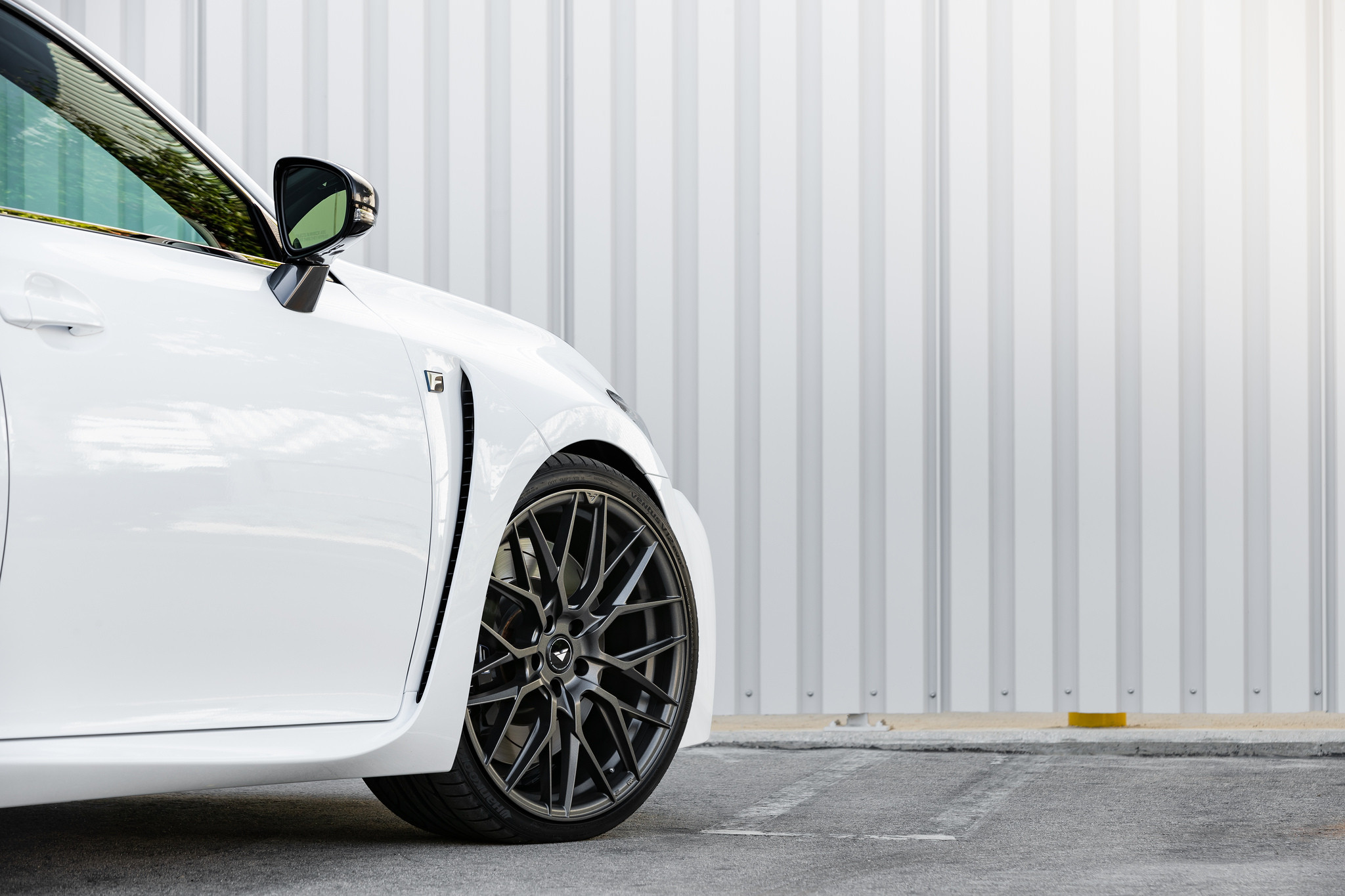 Custom White Lexus GS F Side Vents - Photo by Vorsteiner
