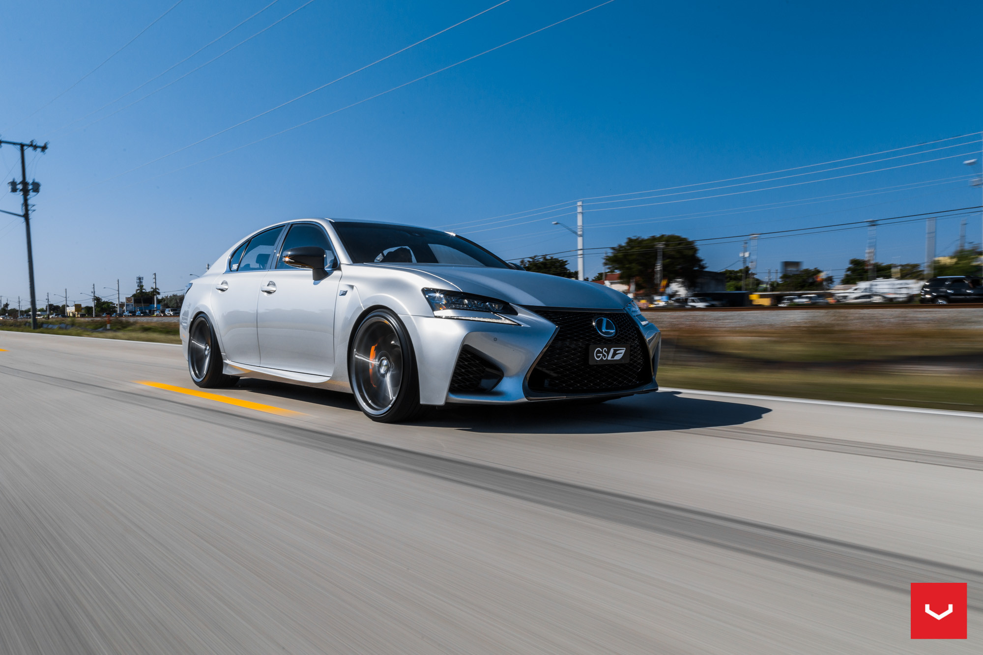 Lexus GS-F With Orange Brake Calipers - Photo by Vossen