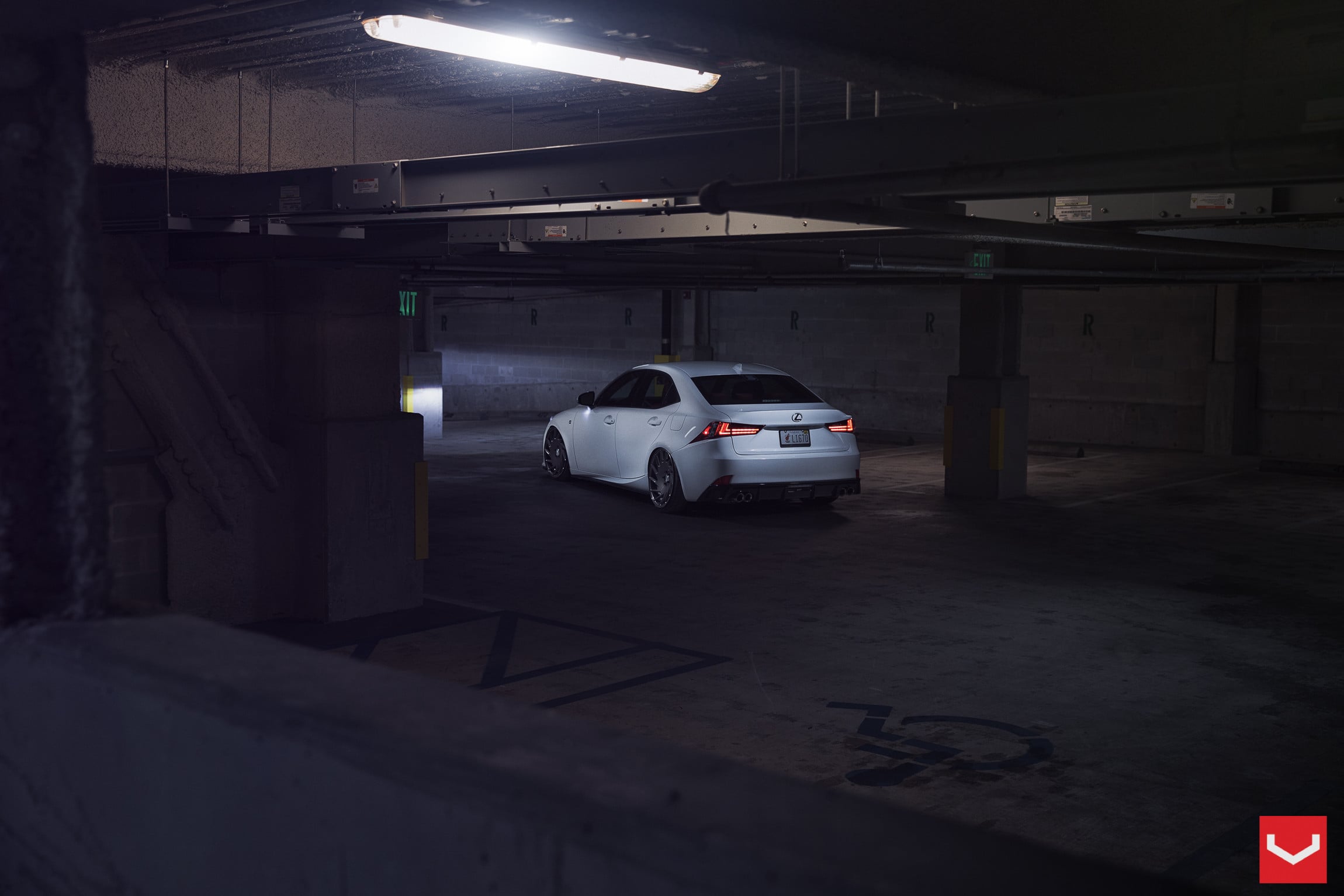 Rear Diffuser on White Lexus IS - Photo by Vossen