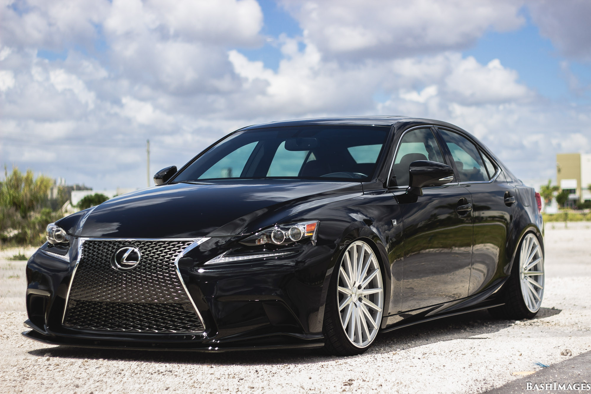 Black Lexus IS with Chrome Grille - Photo by Vossen