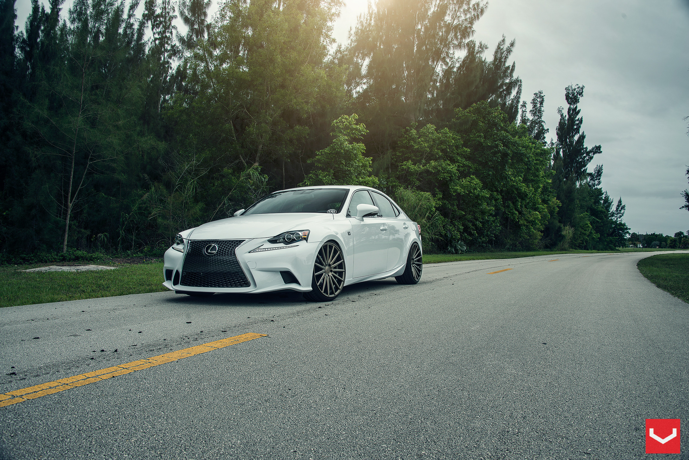 White Lexus IS with Black Grille - Photo by Vossen