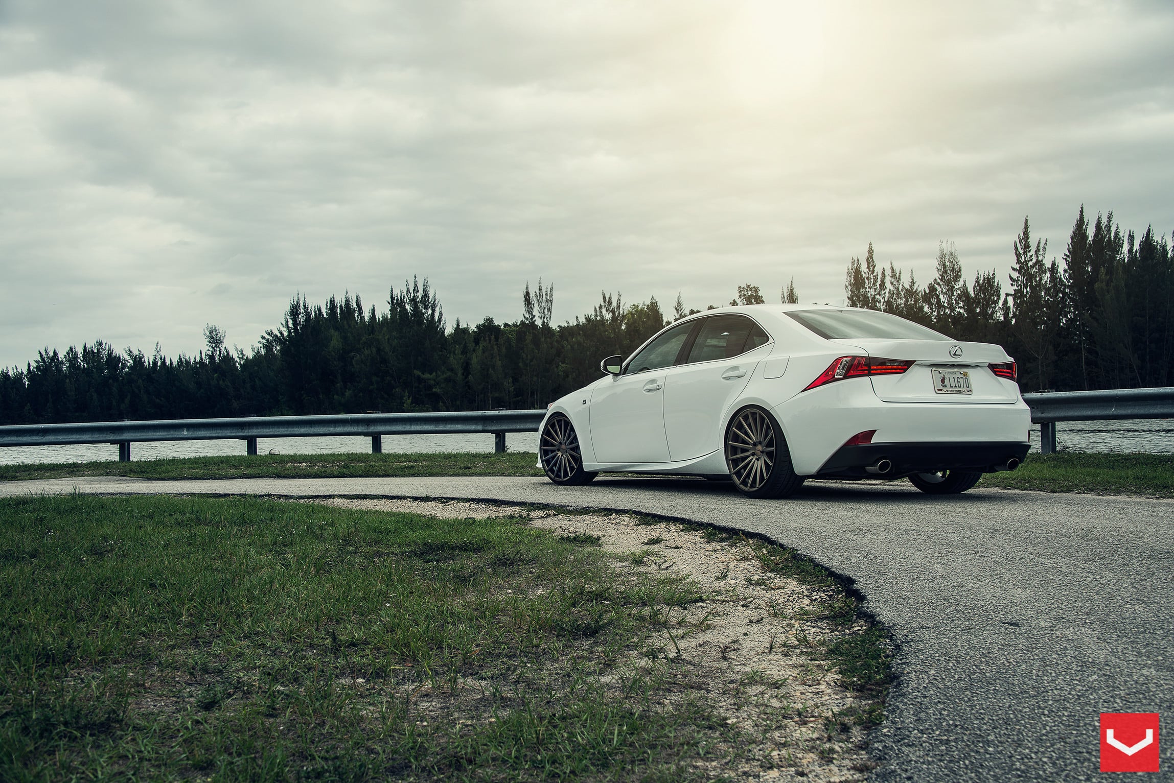 Lexus IS Rear Diffuser with Single Exhaust Tips - Photo by Vossen