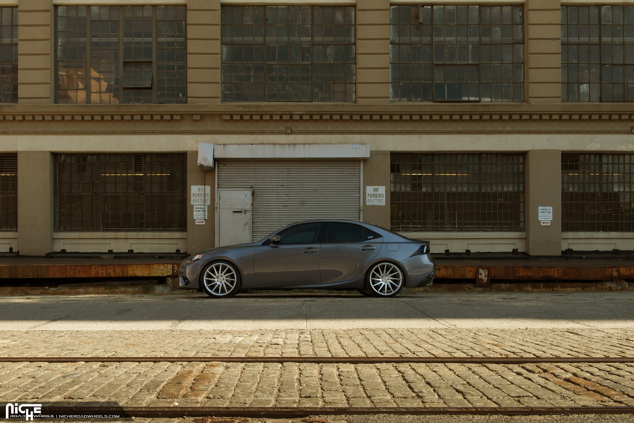 Gray Lexus IS Aftermarket Side Skirts - Photo by Niche