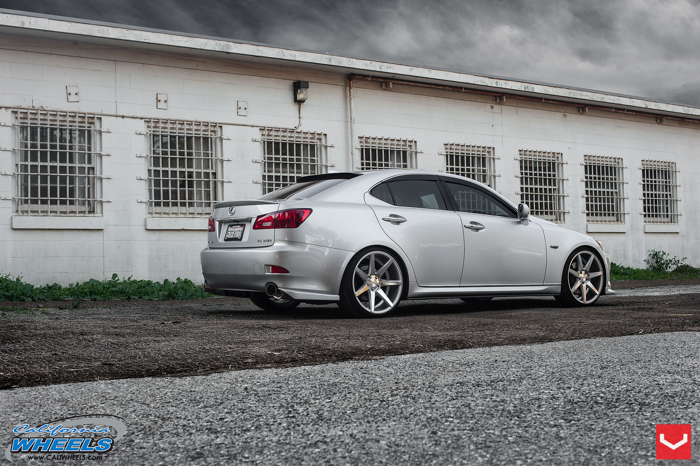 Silver Lexus IS Rear Lip Spoiler - Photo by Vossen