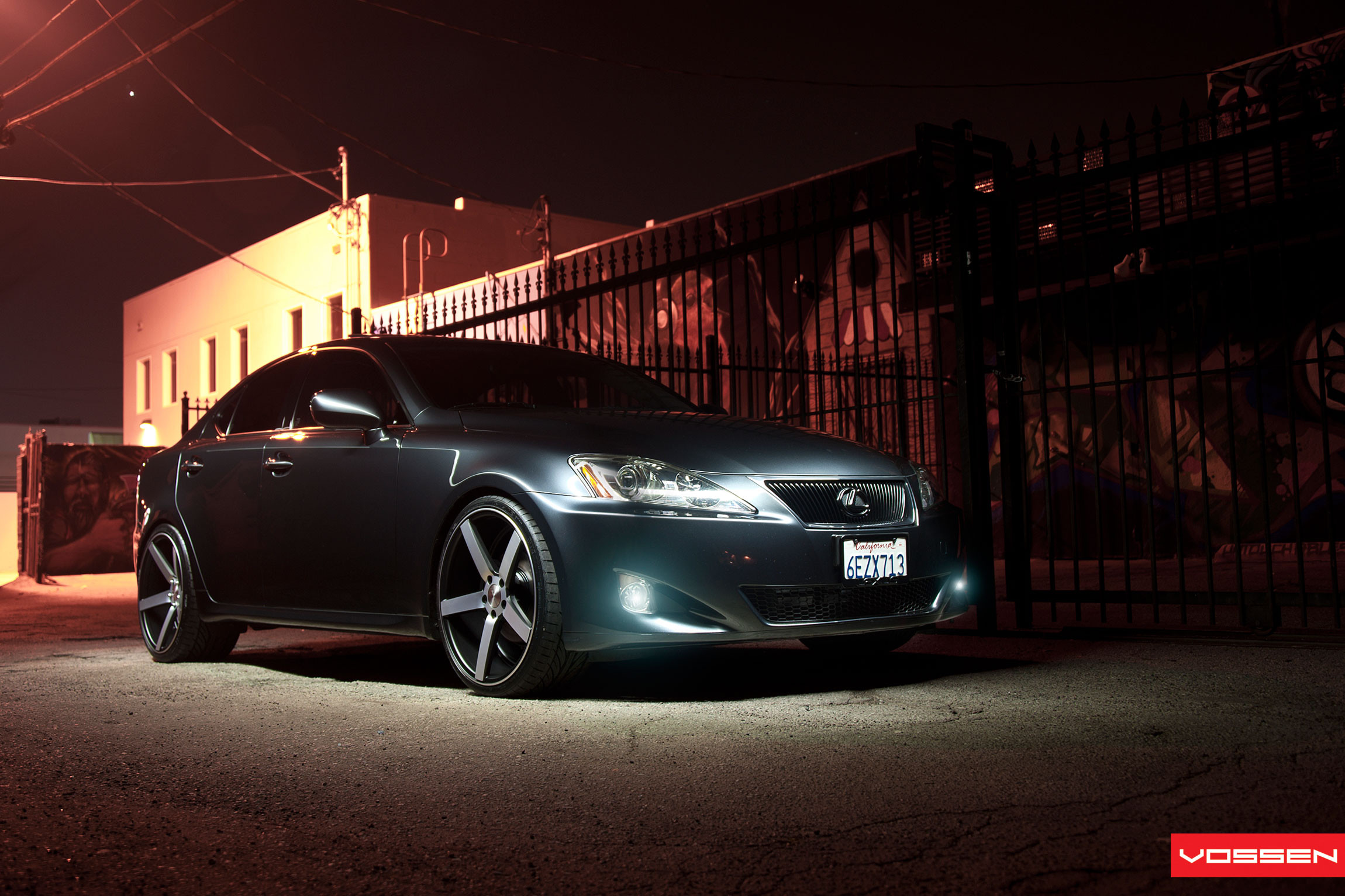 Custom Gray Metallic Lexus IS with Vossen CV3R Rims - Photo by Vossen