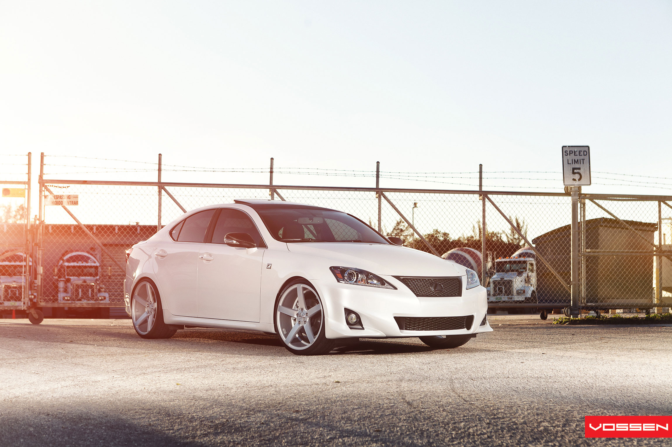 White Lexus IS with Vossen CVT Chrome Wheels - Photo by Vossen