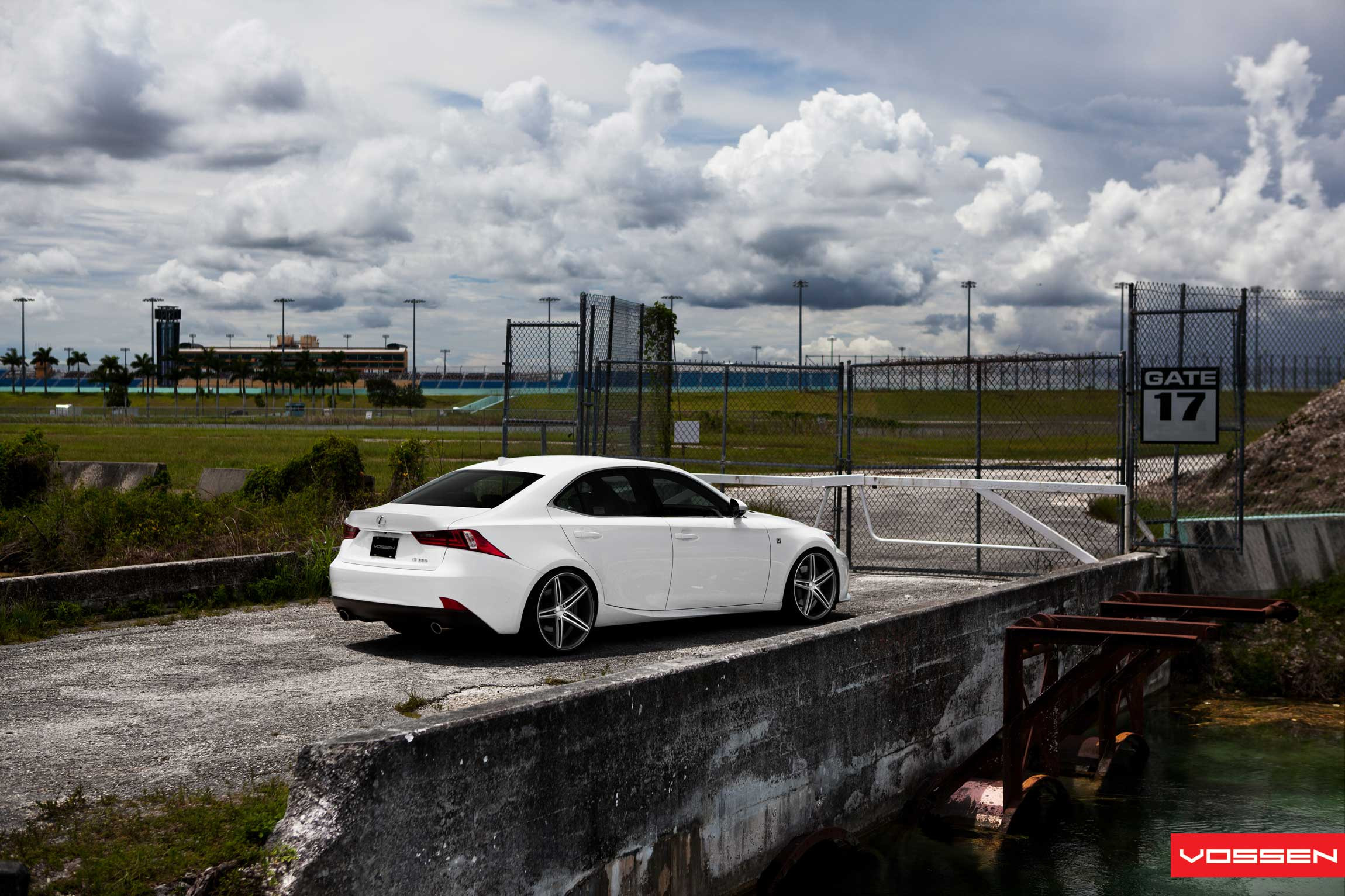 Aftermarket Taillights on White Lexus IS - Photo by Vossen