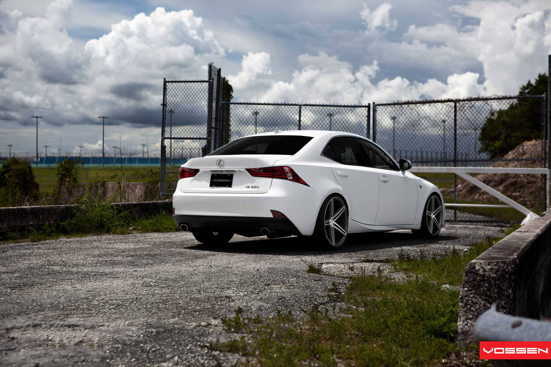 White Lexus IS with CV Chrome Vossen Rims - Photo by Vossen