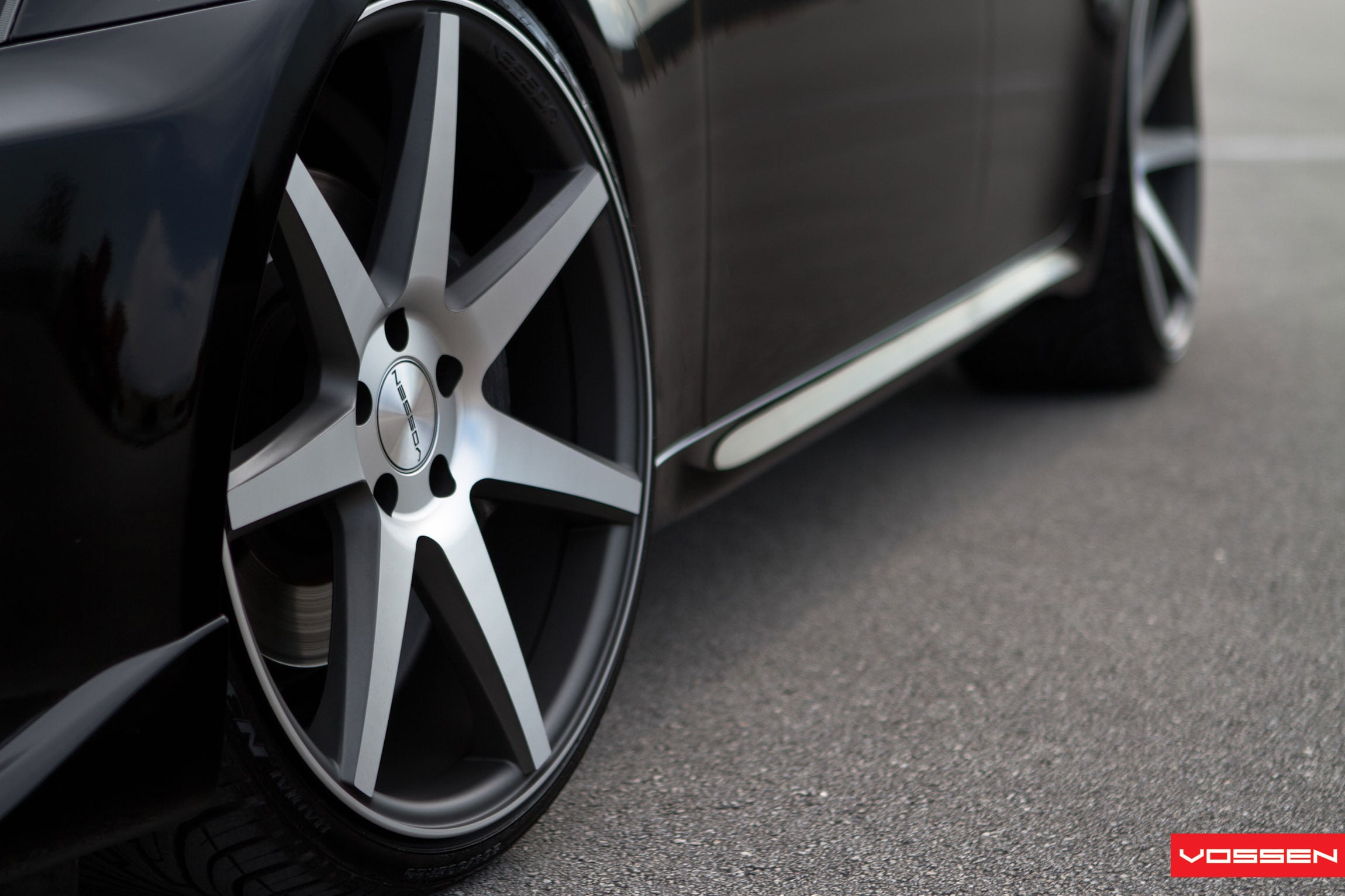 Custom CV Chrome Vossen Rims on Black Lexus IS - Photo by Vossen