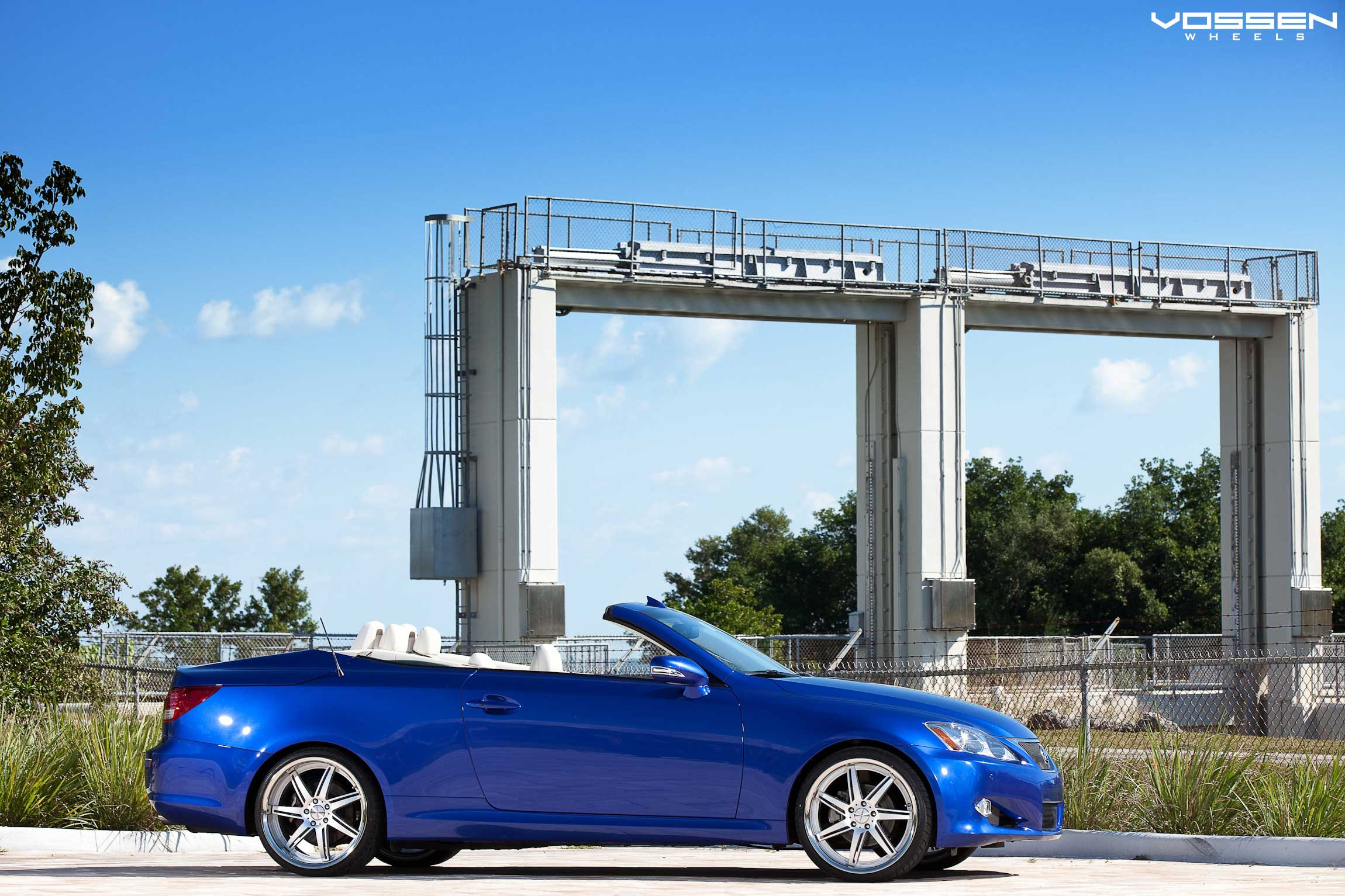 Custom Blue Convertible Lexus IS with Vossen Rims - Photo by Vossen