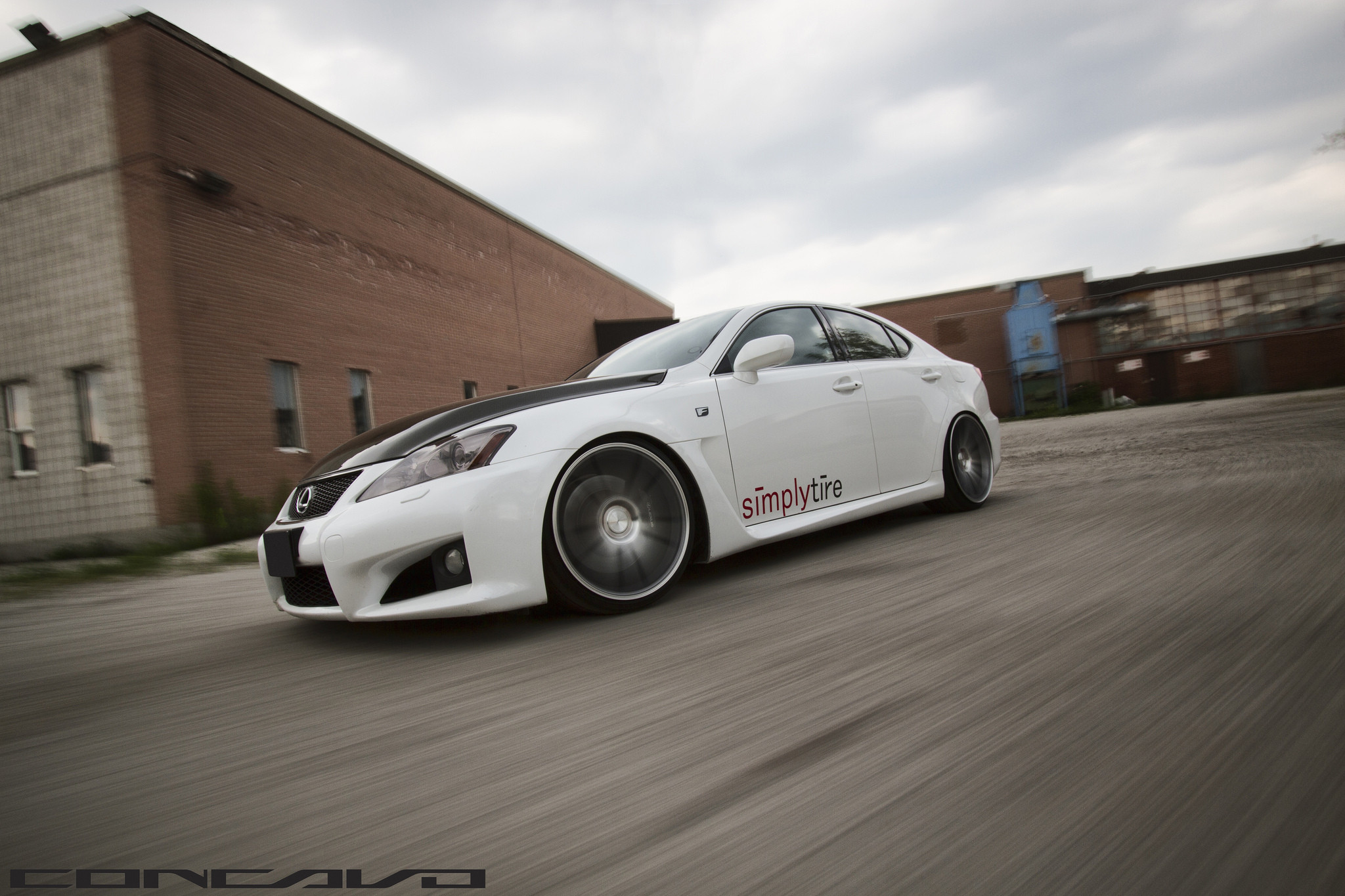 White Lexus IS F with Concavo Rims - Photo by Vossen