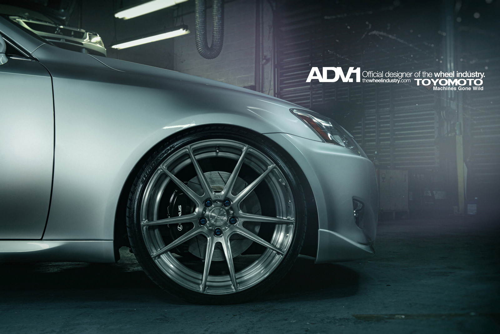 Brushed Gunmetal ADV1 Rims on Gray Lexus IS - Photo by ADV.1